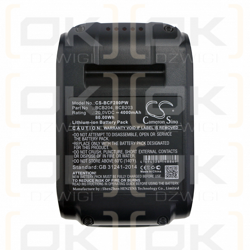 BOSTITCH / BCB204 4000mAh Li-ion 20.0V (Cameron Sino)