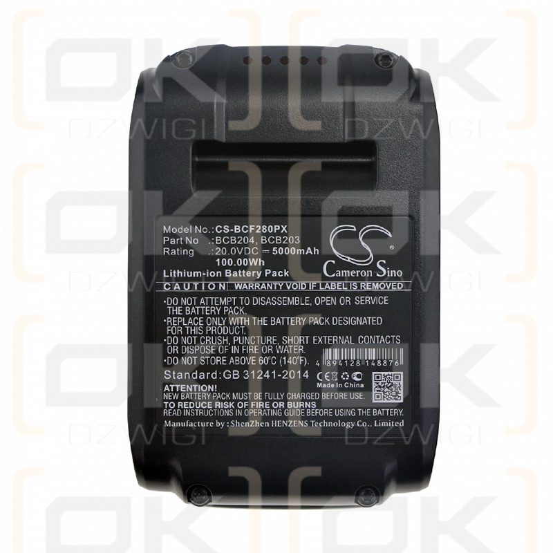 BOSTITCH / BCB204 5000mAh Li-ion 20.0V (Cameron Sino)