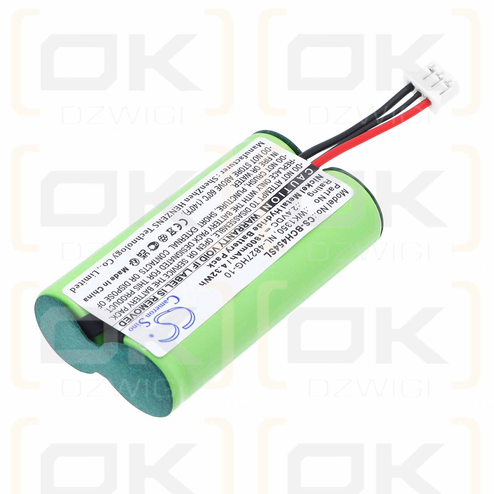 Bosch Integrus Pocket Kopfhörer-Ersatzakku 2,4 VDC Ni-MH 1800mAh 4,32Wh (Cameron Sino)