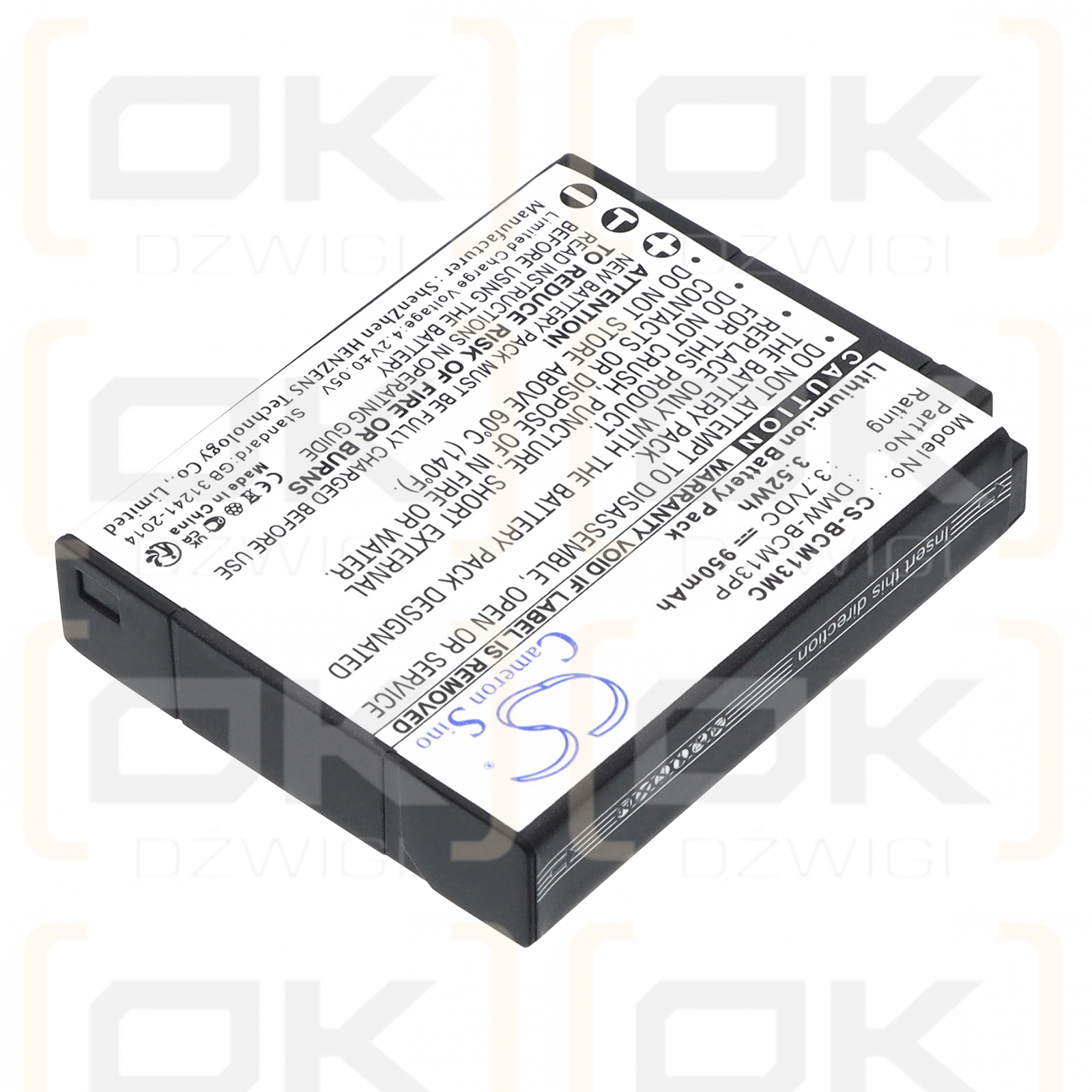 Panasonic Lumix DMC-ZS100K / DMW-BCM13 950 мАч Li-ion 3,7 В (Cameron Sino)