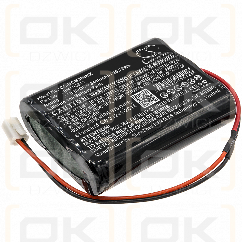 Bionet BM5Vet / BN190311 3400mAh Li-ion 10.8V (Cameron Sino)