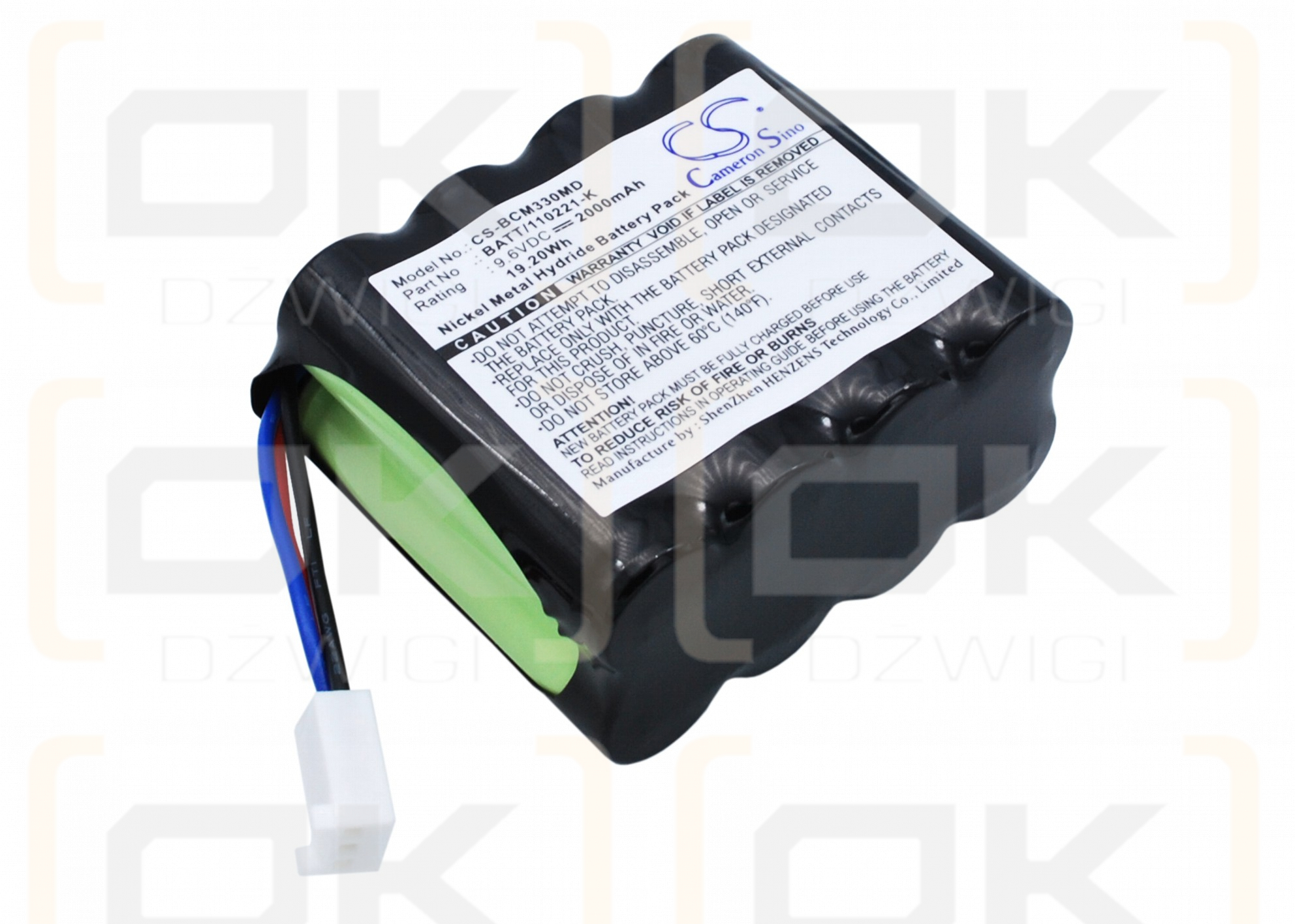 BCI 3303 Handpulsoximete / 120221 2000 mAh Ni-MH 9,6 V (Cameron Sino)