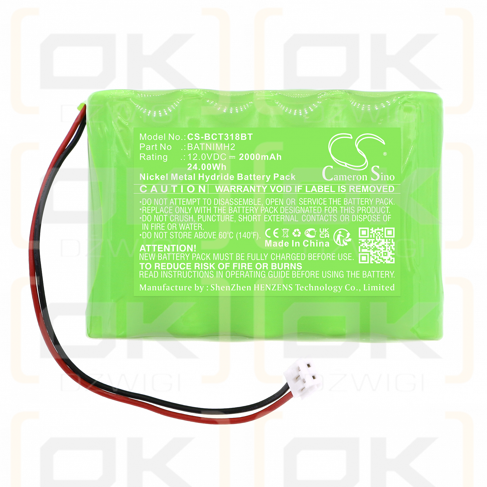 DAITEM S334-22F / BATNIMH2 2000mAh Ni-MH 12.0V (Cameron Sino)