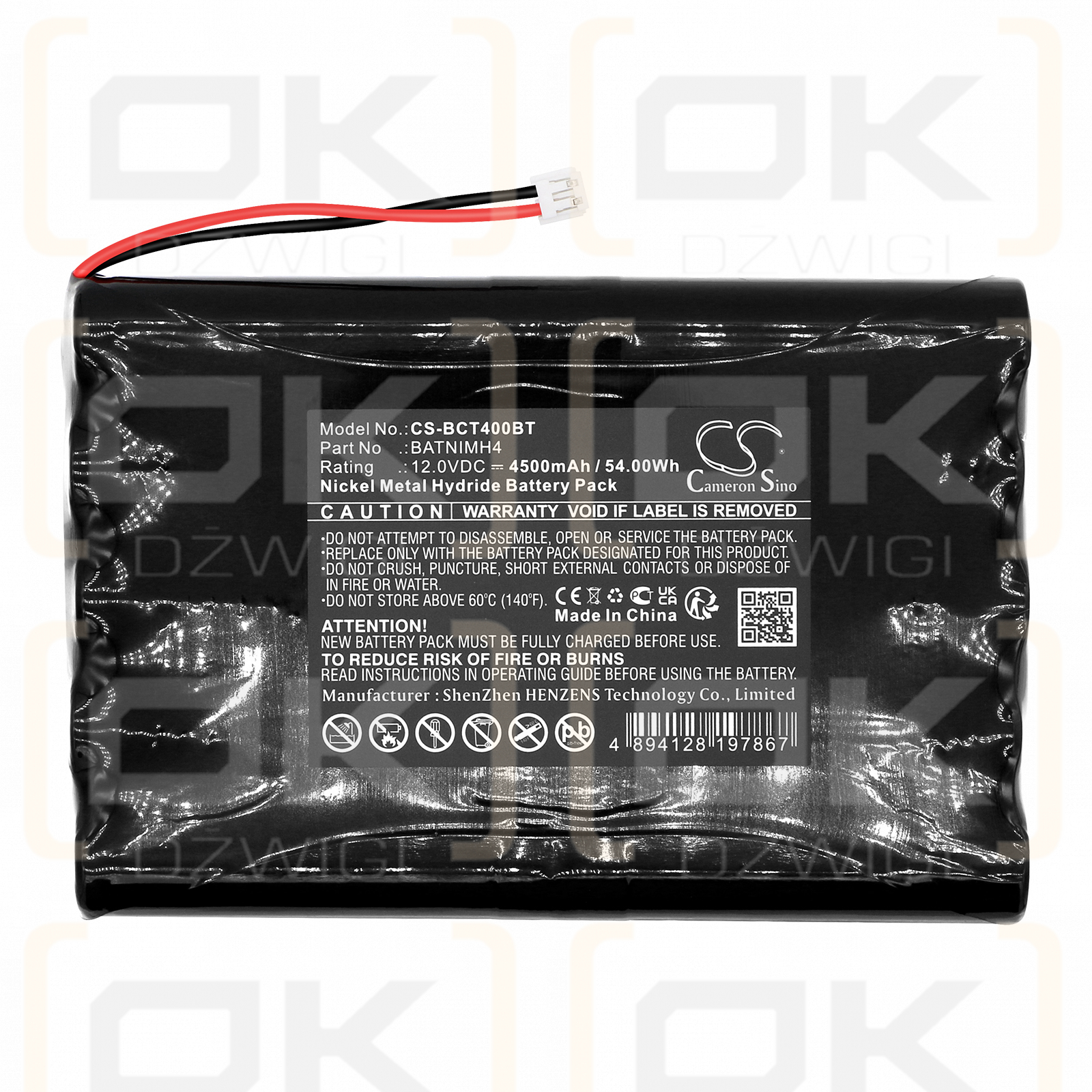 DAITEM 318-16D / BATNIMH4 4500mAh Ni-MH 12.0V (Cameron Sino)