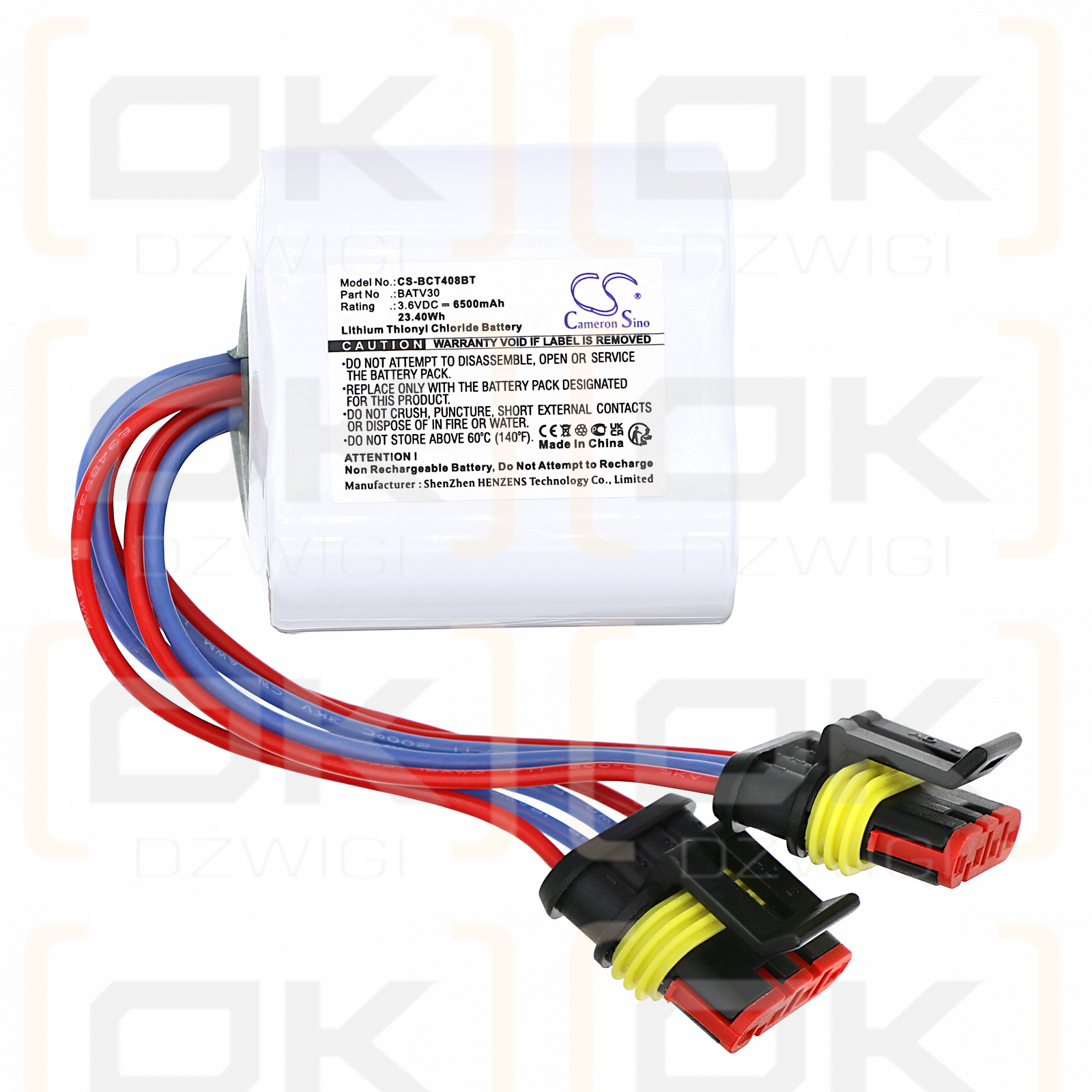 DAITEM 408-27D / BATV30 6500mAh Li-SOCl2 3.6V (Cameron Sino)