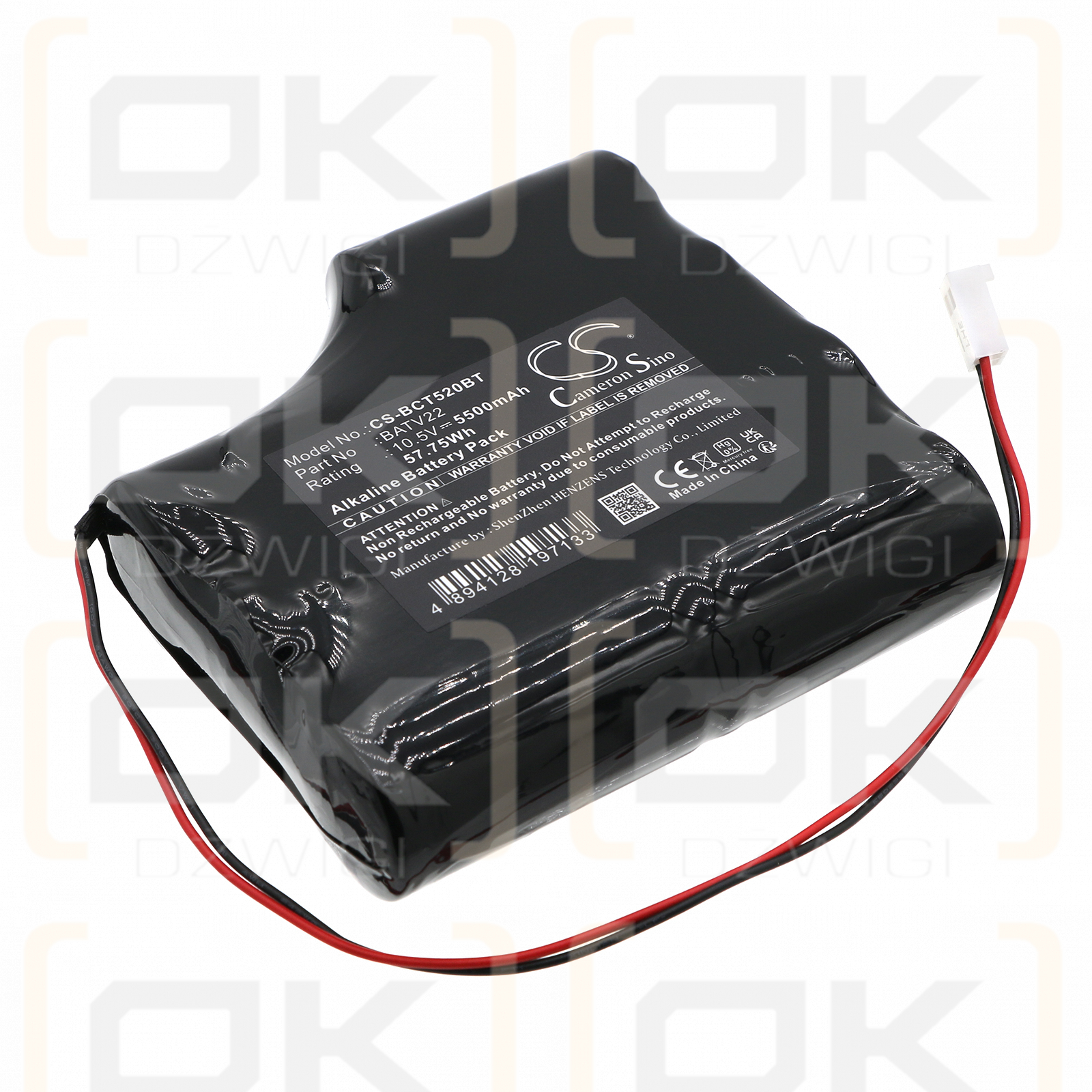 DAITEM 568-27D / BATV22 5500mAh Alkaline 10.5V (Cameron Sino)