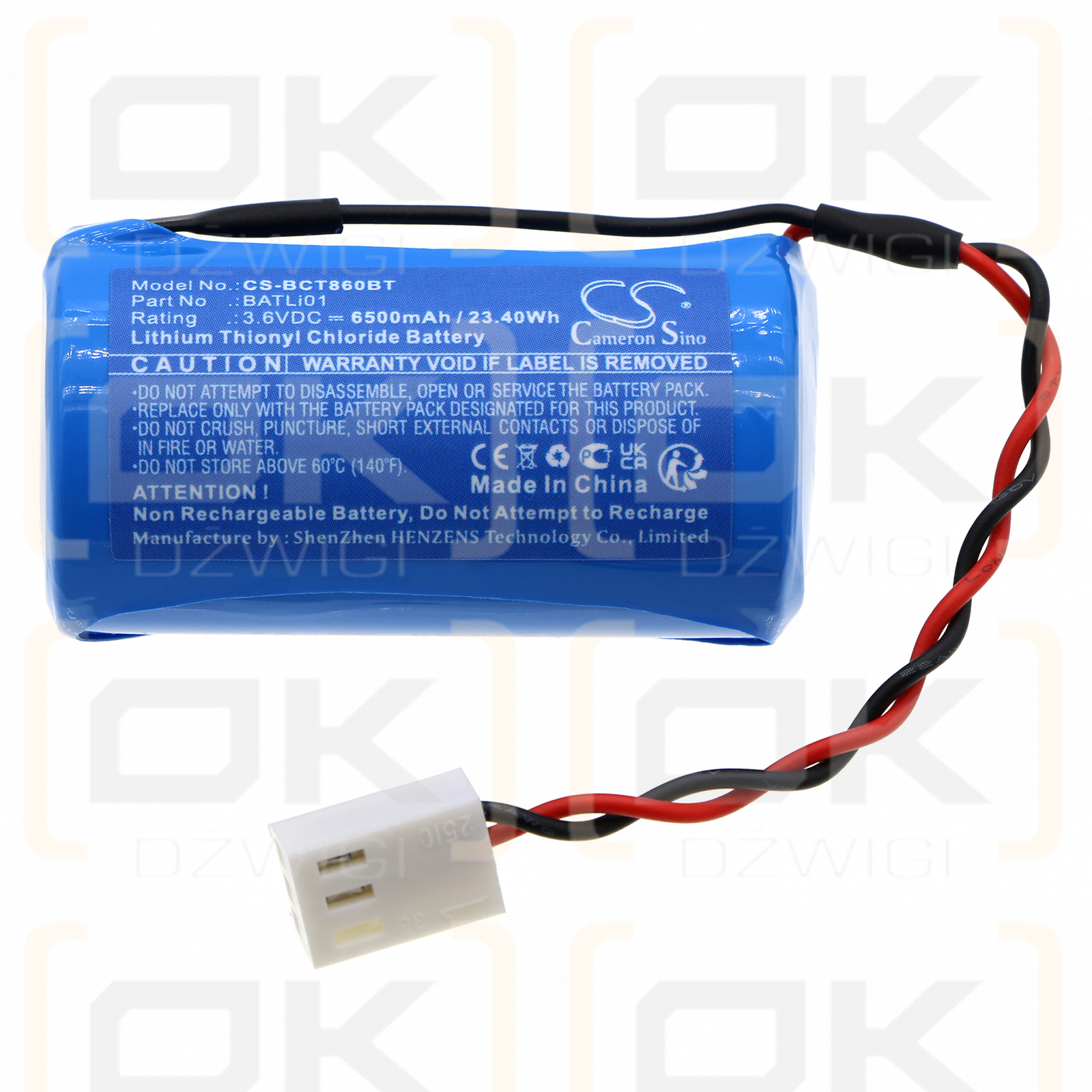 DAITEM DP8000 / BATLi01 6500mAh Li-SOCl2 3.6V (Cameron Sino)