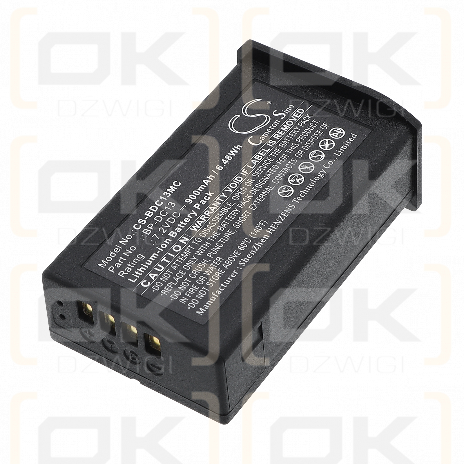 Ersatzakku für Leica TL2 / BP-DC13 900 mAh Li-Ion 7,2 V (Cameron Sino)
