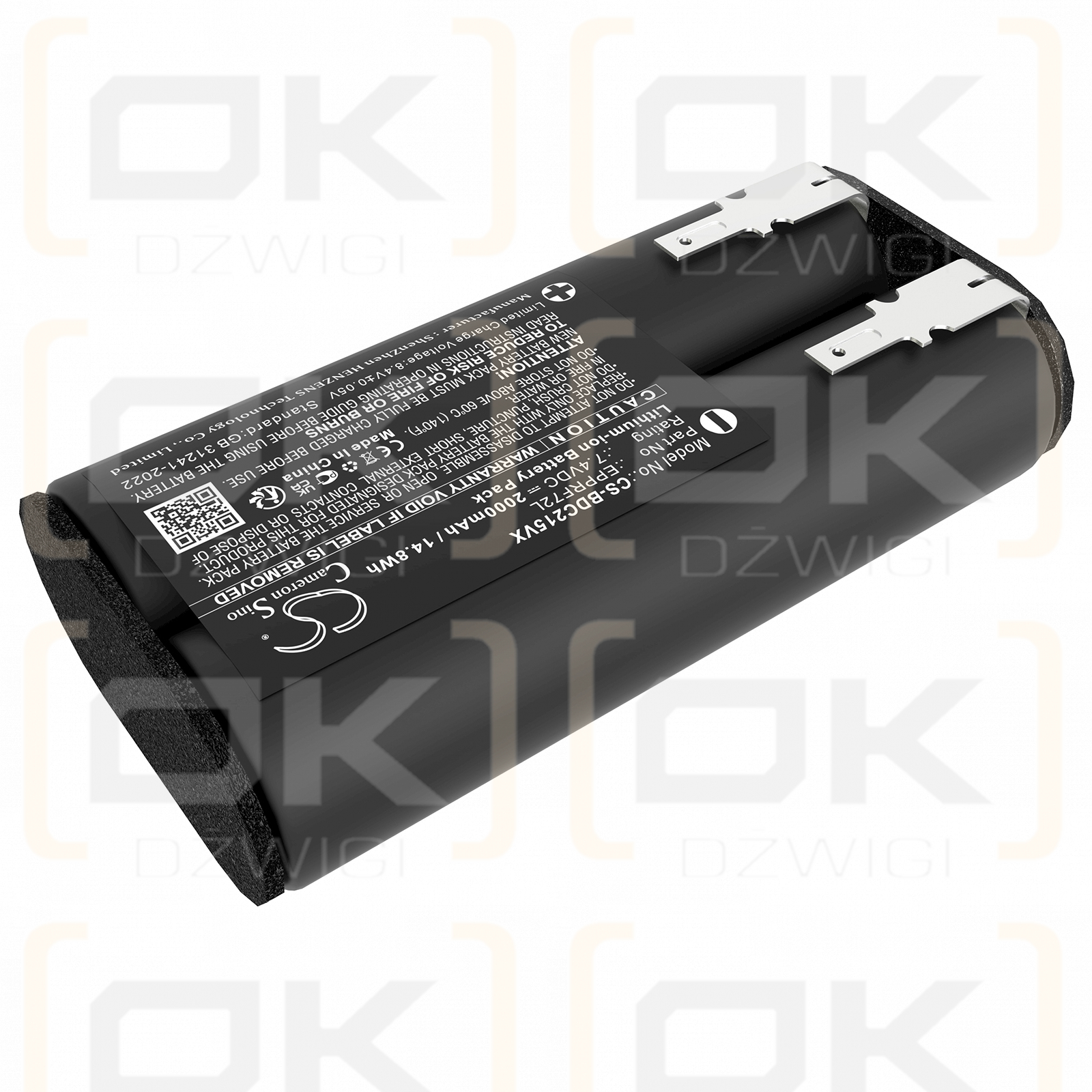 Black+Decker PSA215B-QW / EPPRF72L 2000mAh Li-ion 7.4V (Cameron Sino)