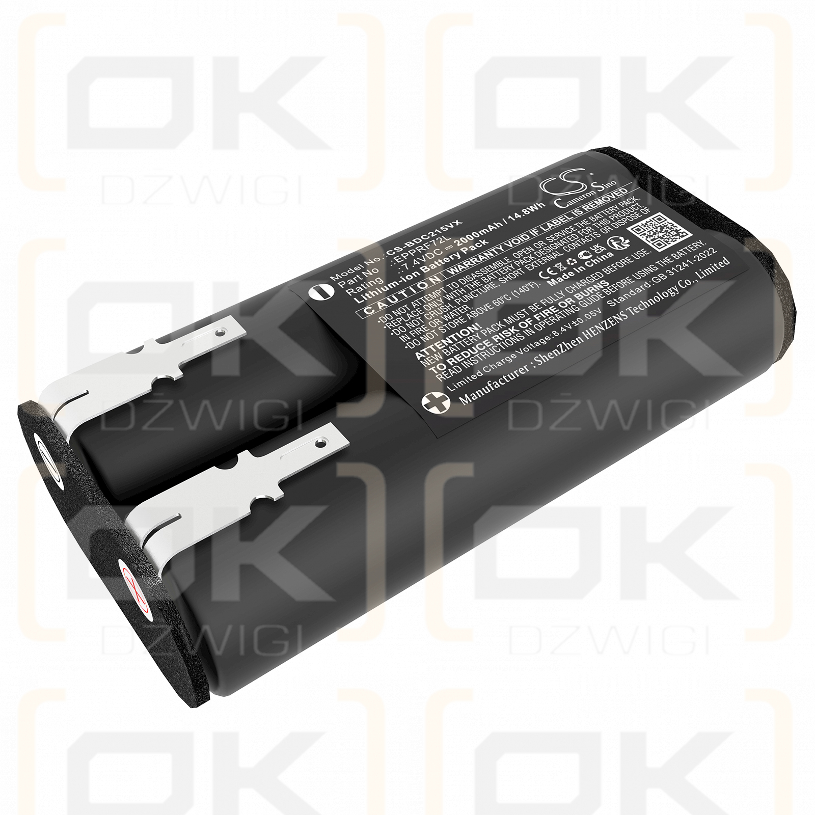 Black+Decker PSA215B-QW / EPPRF72L 2000mAh Li-ion 7.4V (Cameron Sino)