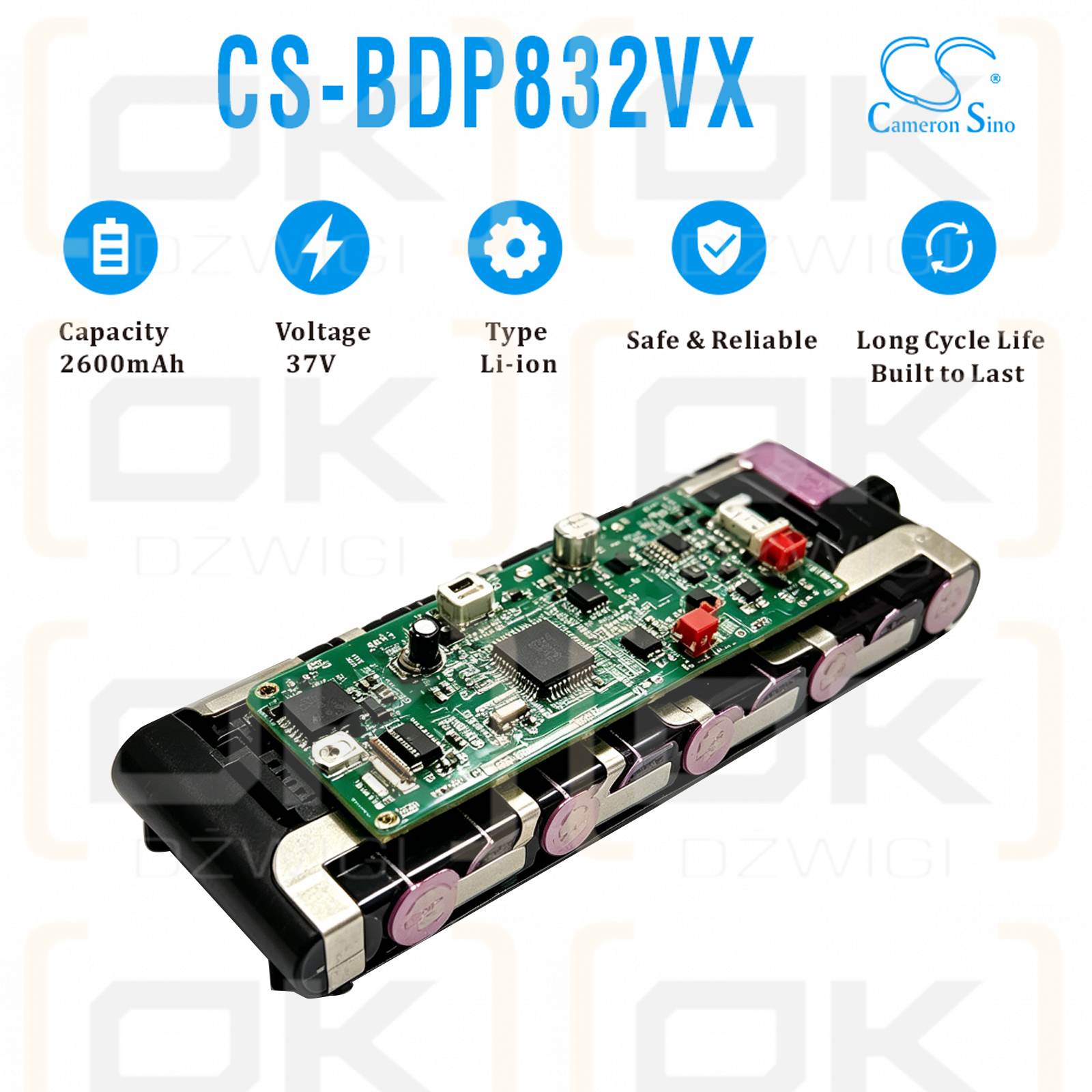 Bateria zamienna do BOBOT Deep 832 / NC1041A 2600 mAh Li-ion 37 V (Cameron Sino)