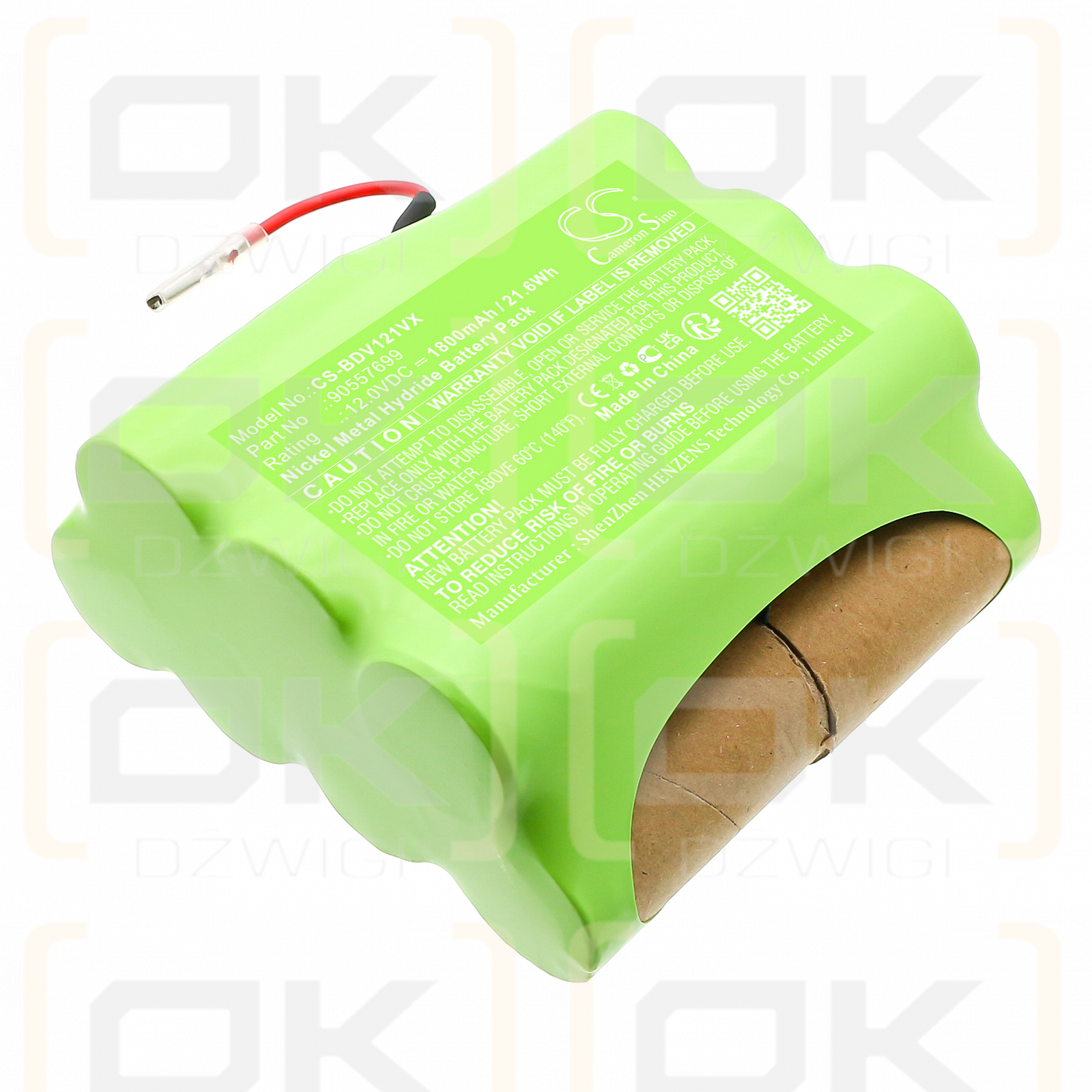 Black&Decker PIVOT VAC 12 V / 90557699 1800 mAh Ni-MH 12,0 V (Cameron Sino)
