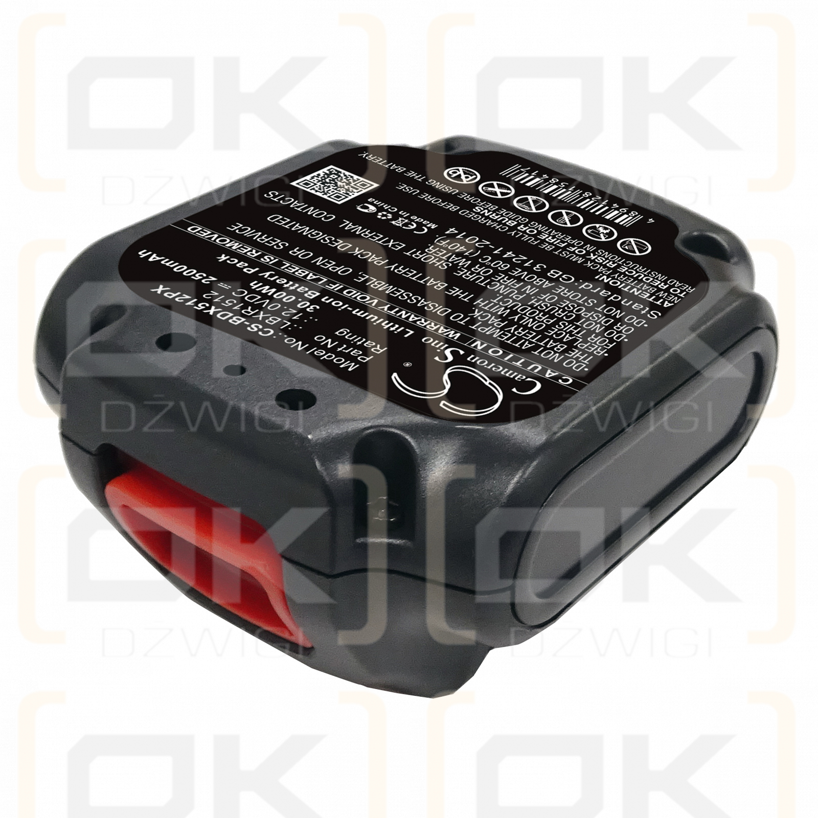 Black & Decker BLA12L-0608-1 / LBXR1512 2500mAh Li-ion 12.0V (Cameron Sino)