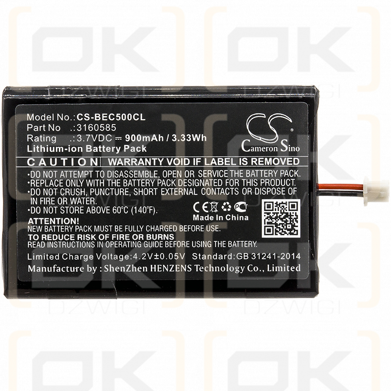 Bang & Olufsen Beocom 5 / 3160585 900mAh Li-ion 3.7V (Cameron Sino)