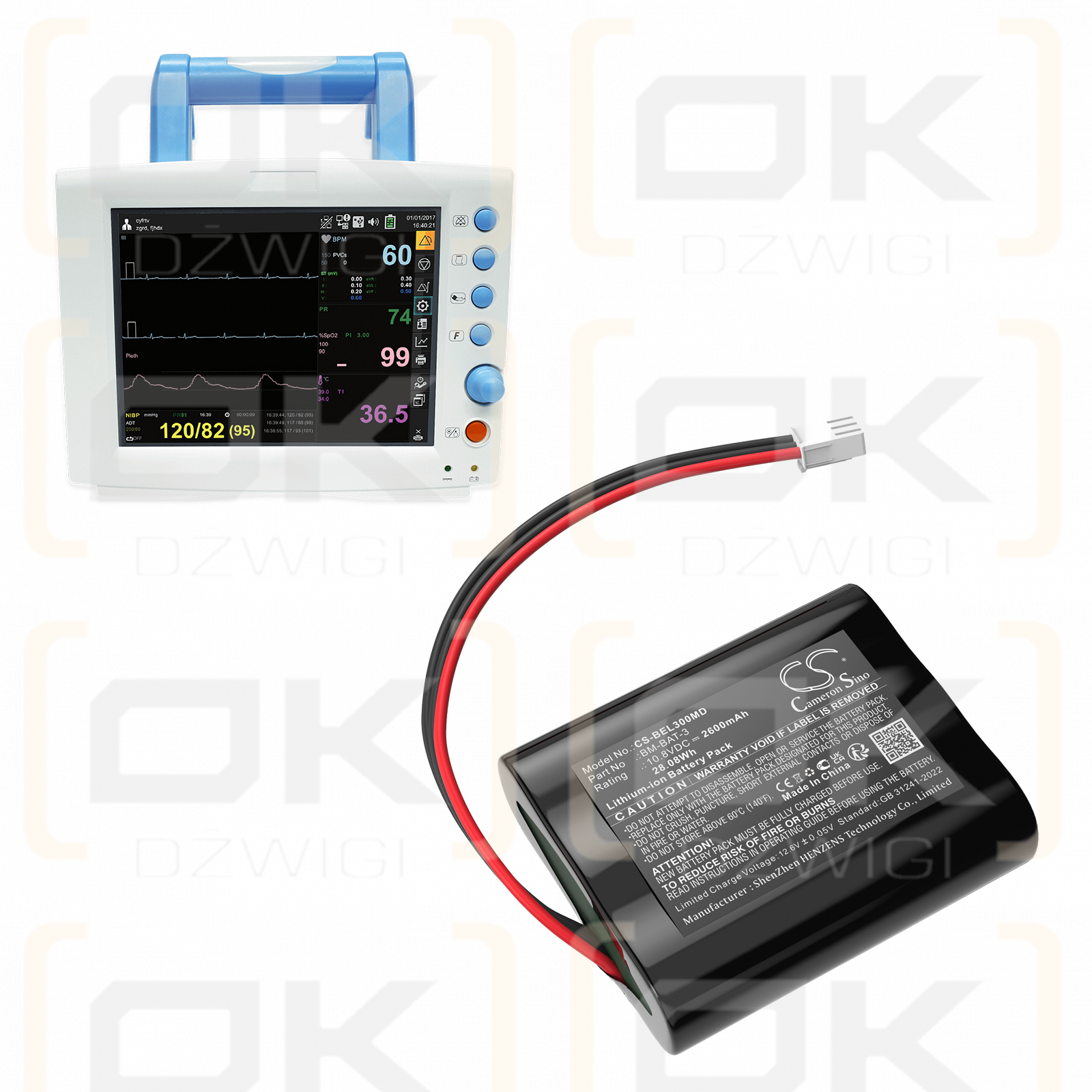 Bionet GA3VET / 36L335-BIO-S 2600mAh Li-ion 10.8V (Cameron Sino)