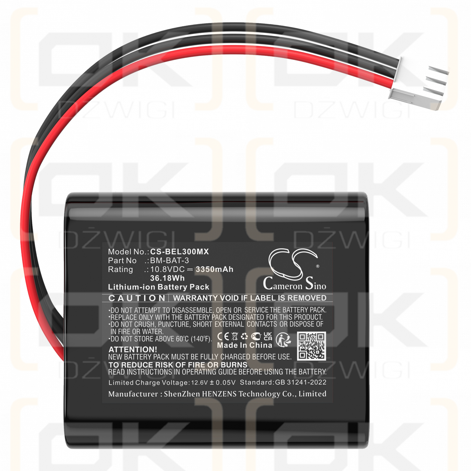 Bionet GA3VET / 36L335-BIO-S 3350mAh Li-ion 10.8V (Cameron Sino)