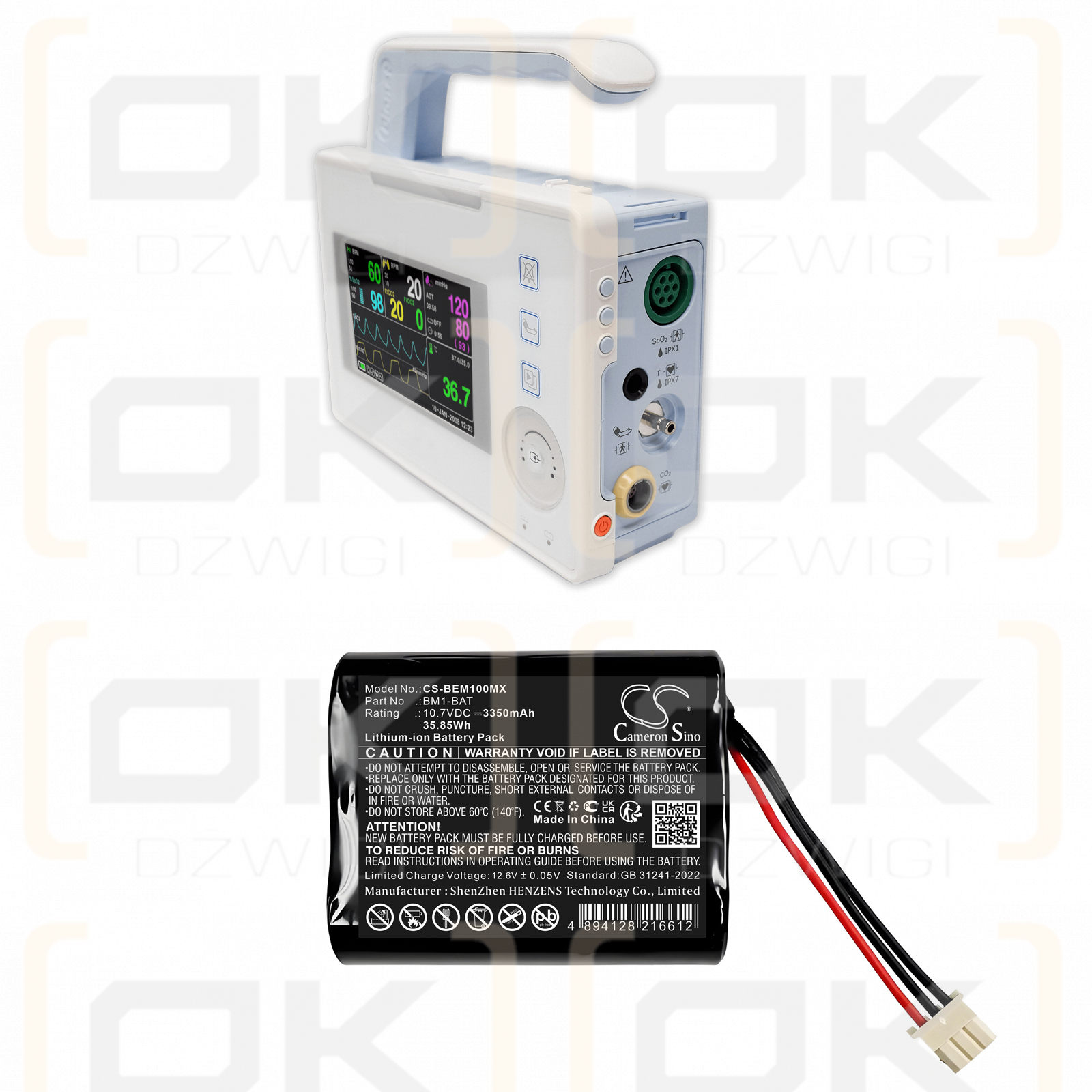 Bionet BM1 Vet / BM1-BAT 3350mAh Li-ion 10.7V (Cameron Sino)