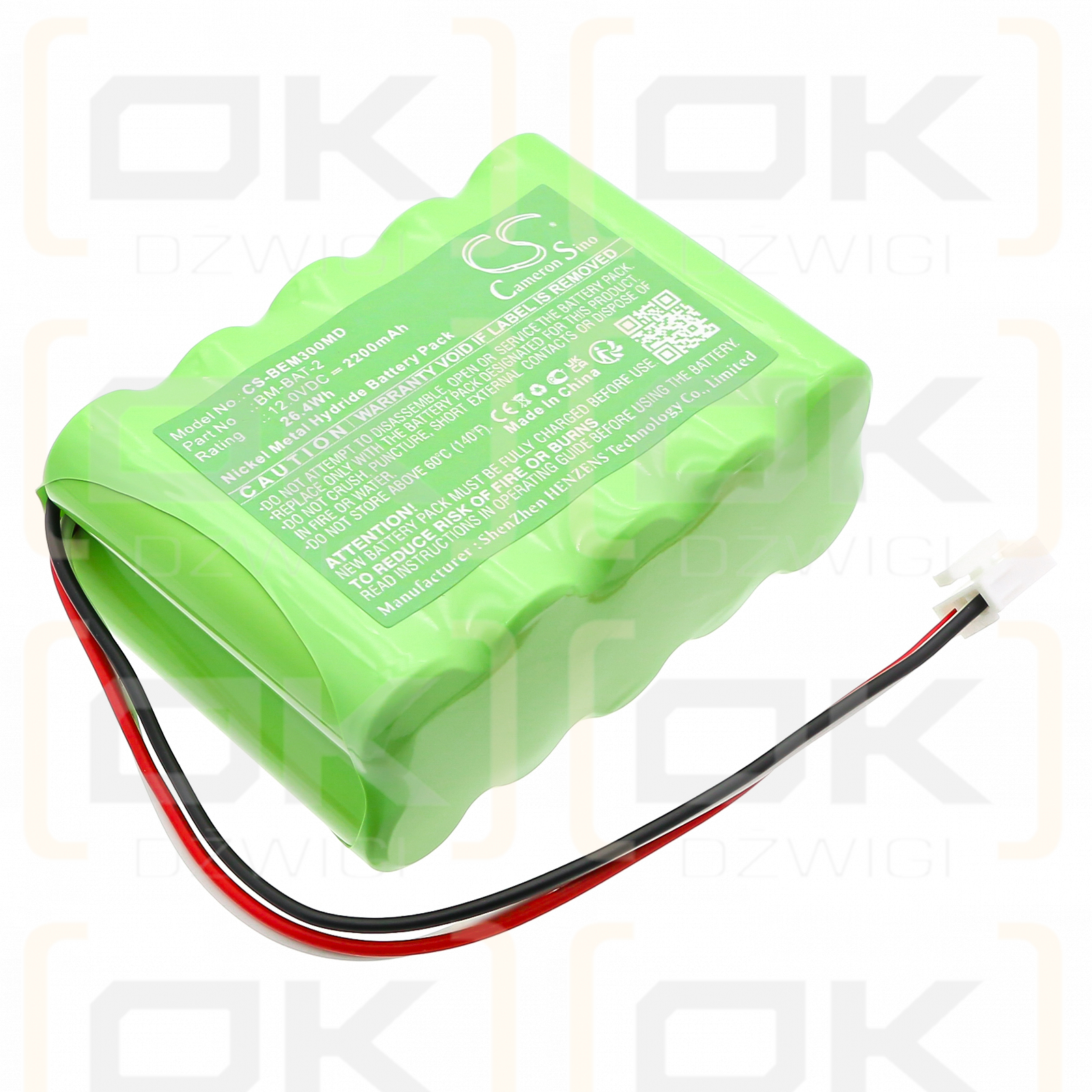 Bionet D2F1000001 ~ D2F11xxxxx (09/2004 ~ 11/2005) / BM-BAT-2 2200 mAh Ni-MH 12,0 V (Cameron Sino)