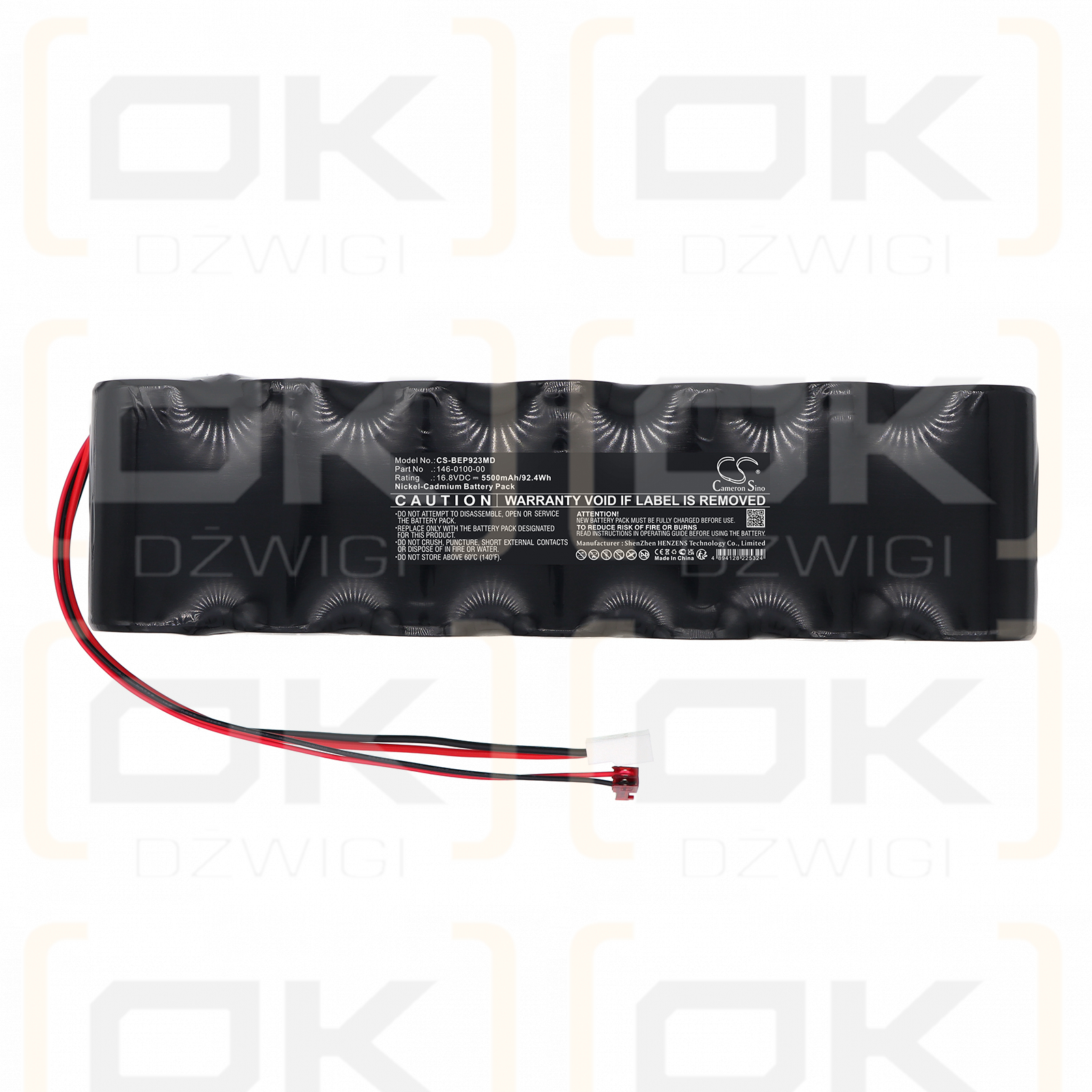 Burdick Eclipse Plus / 146-0100-00 5500 mAh Ni-CD 16,8 V (Cameron Sino)