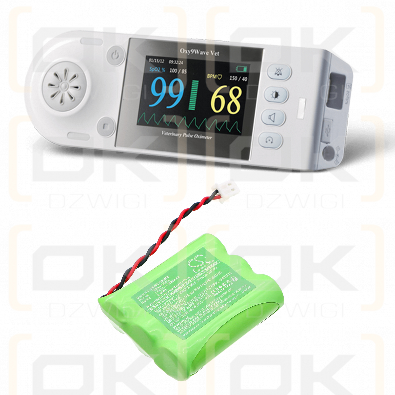 Bionet Oxy9 Vet / 180AAH3BML 1800 мАч Ni-MH 3,6 В (Cameron Sino)