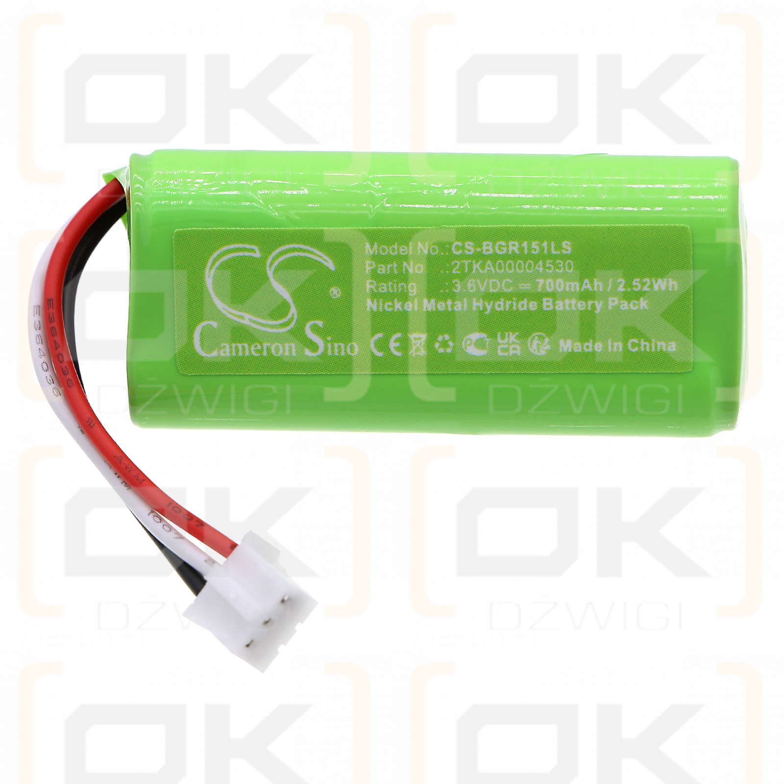 Busch-Jaeger 9497320 / 2TKA00004530 700mAh Ni-MH 3.6V (Cameron Sino)