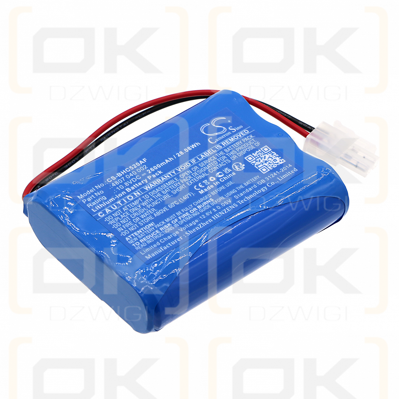 Becker 2447-3092 / 4807 040 002 2600mAh Li-ion 10.8V (Cameron Sino)