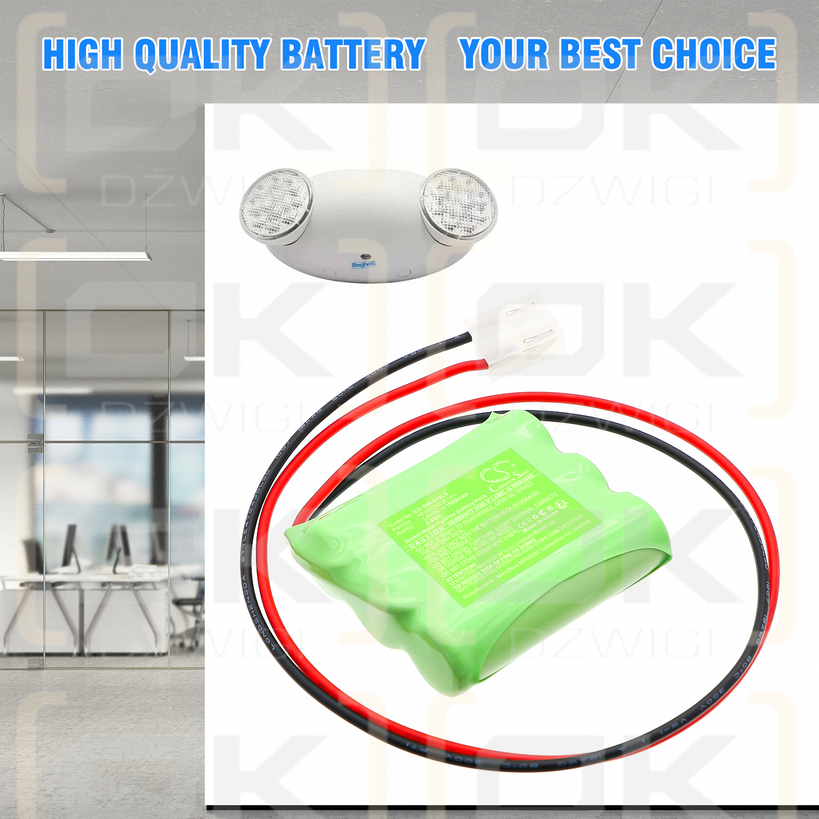 Beghelli 415097000 / 98100202.R.001 1500mAh Ni-MH 3.6V (Cameron Sino)