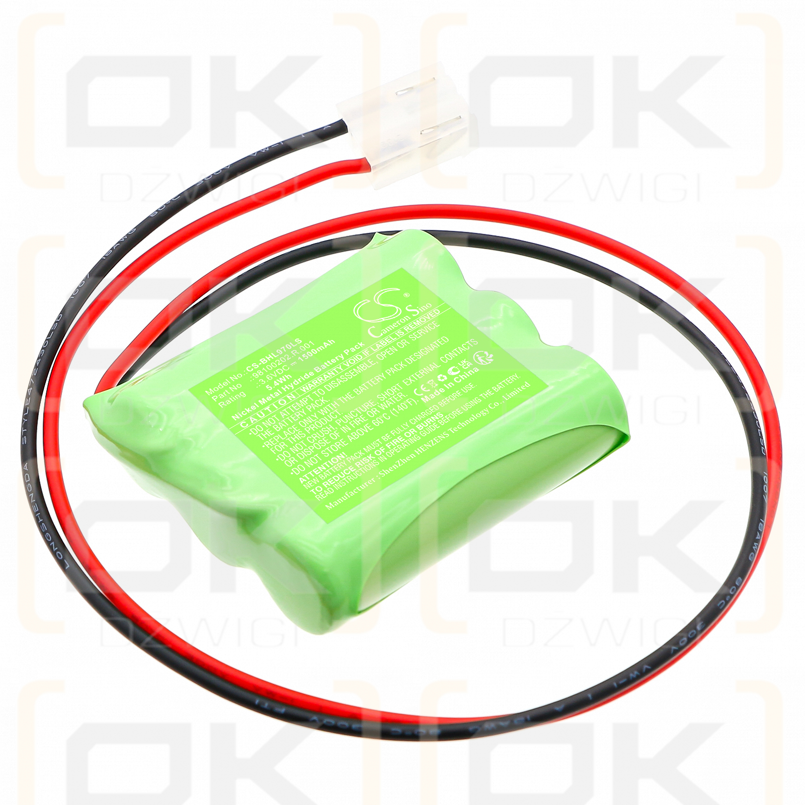 Beghelli 415097000 / 98100202.R.001 1500mAh Ni-MH 3.6V (Cameron Sino)