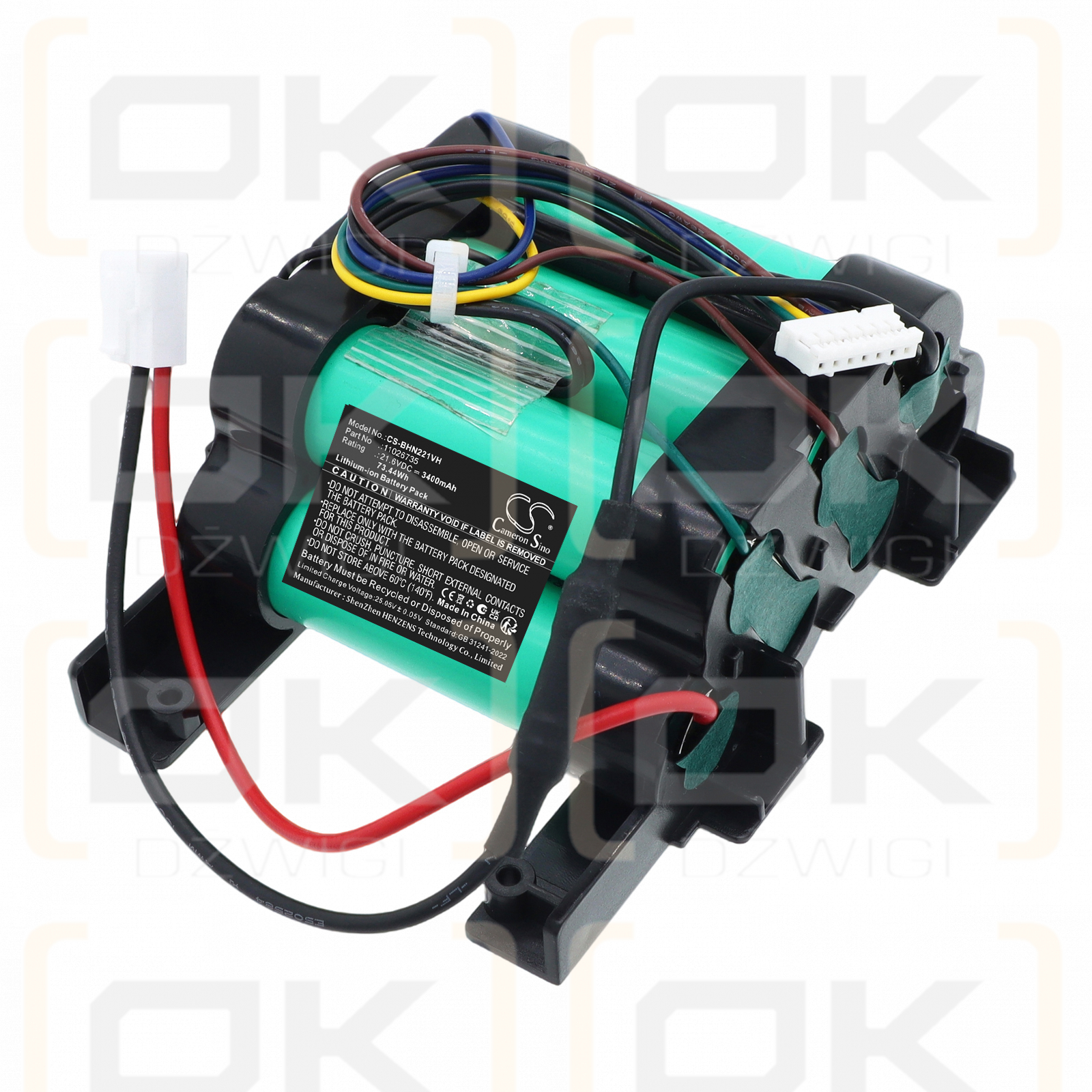 Replacement Battery for Bosch BBHL2214TW / 908BPV216 3400 mAh Li-ion 21.6 V (Cameron Sino)