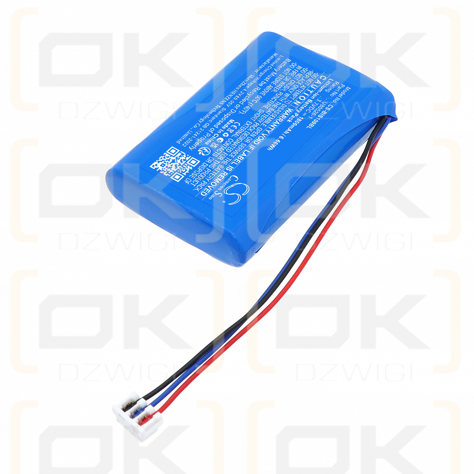 Bateria zamienna do Tyro Indus 1S Wireless E-stop / U80526-1 1800 mAh Li-ion 3.7 V (Cameron Sino)