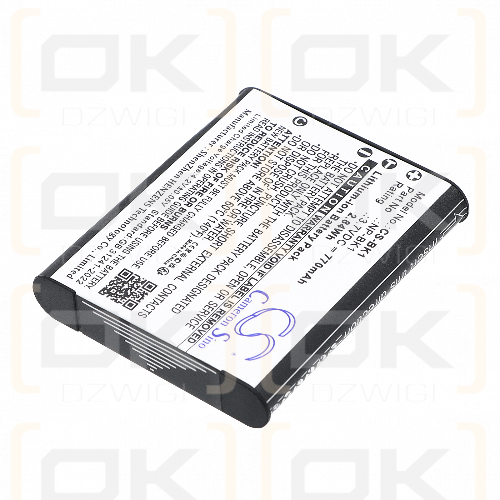Ersatzakku für Sony Webbie MHS-PM1 / NP-BK1 770 mAh Li-Ion 3,7 V (Cameron Sino)