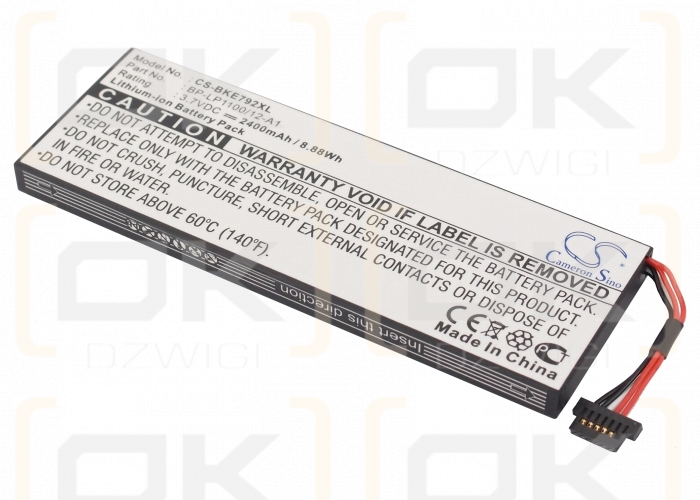 Becker BE7928 / BP-LP1100/12-A1 2400mAh Li-ion 3.7V (Cameron Sino)