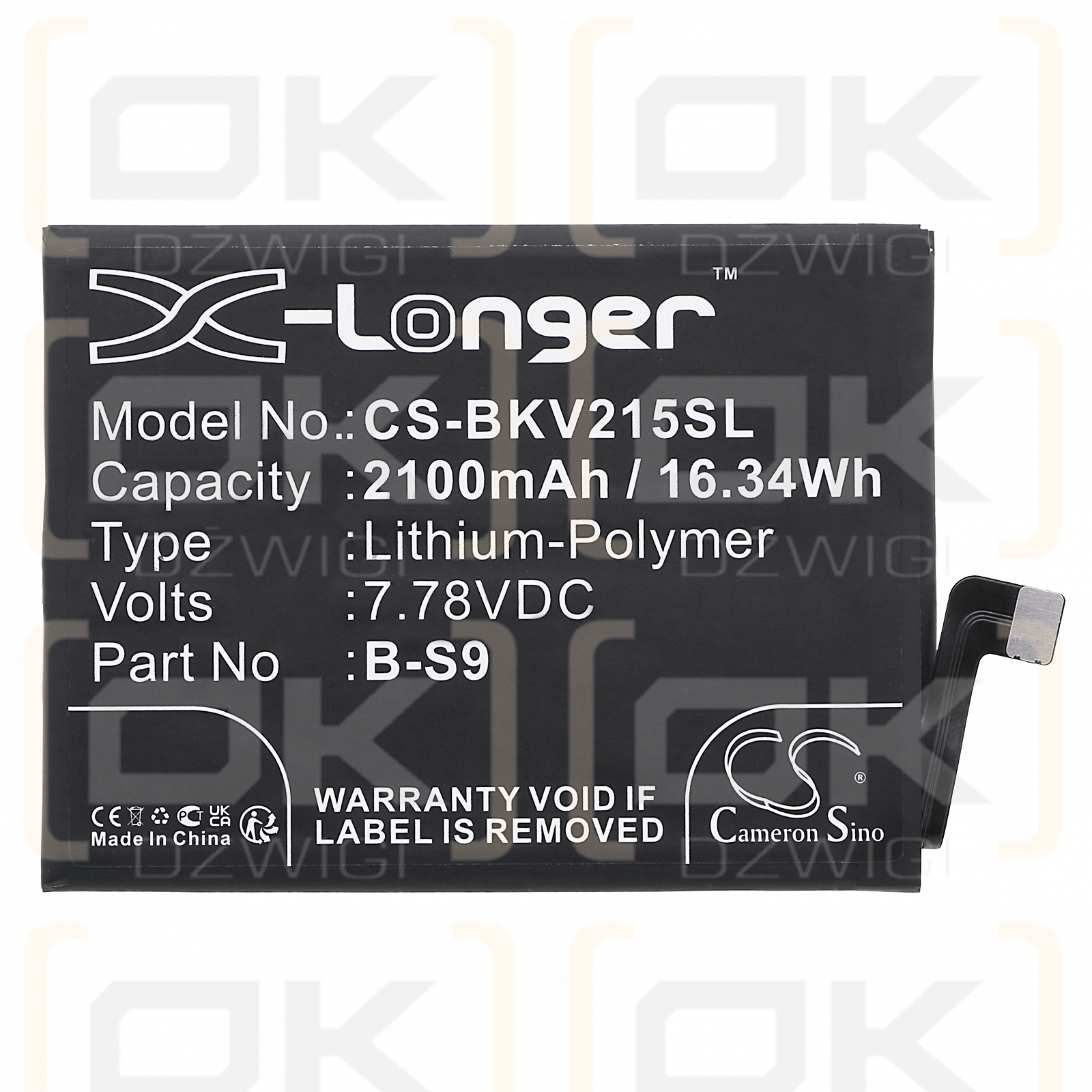 VIVO V2154A / B-S9 2100mAh Li-Polymer 7.78V (Cameron Sino)