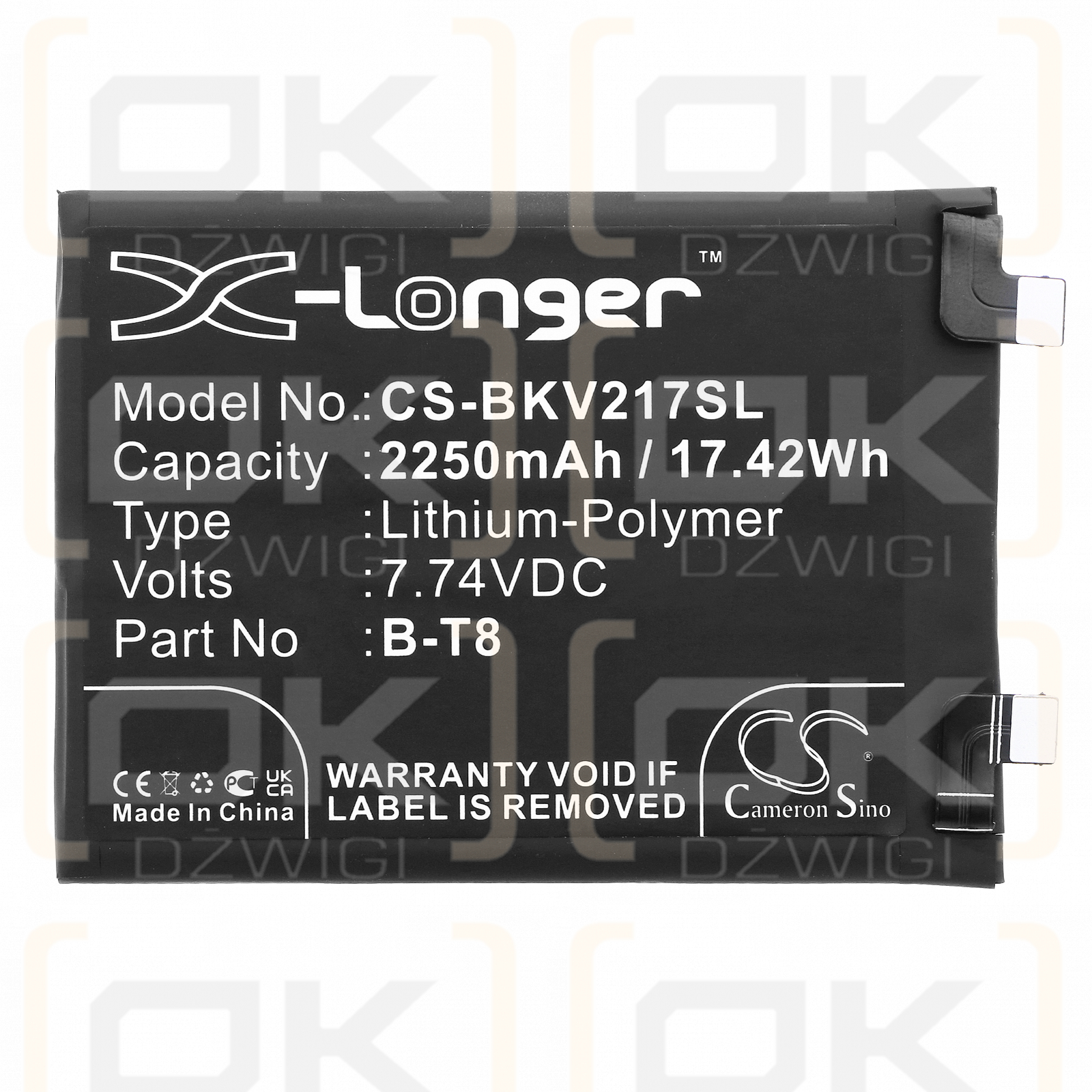 VIVO V2172A / B-T8 2250 mAh Li-Polymer 7,74 V (Cameron Sino)