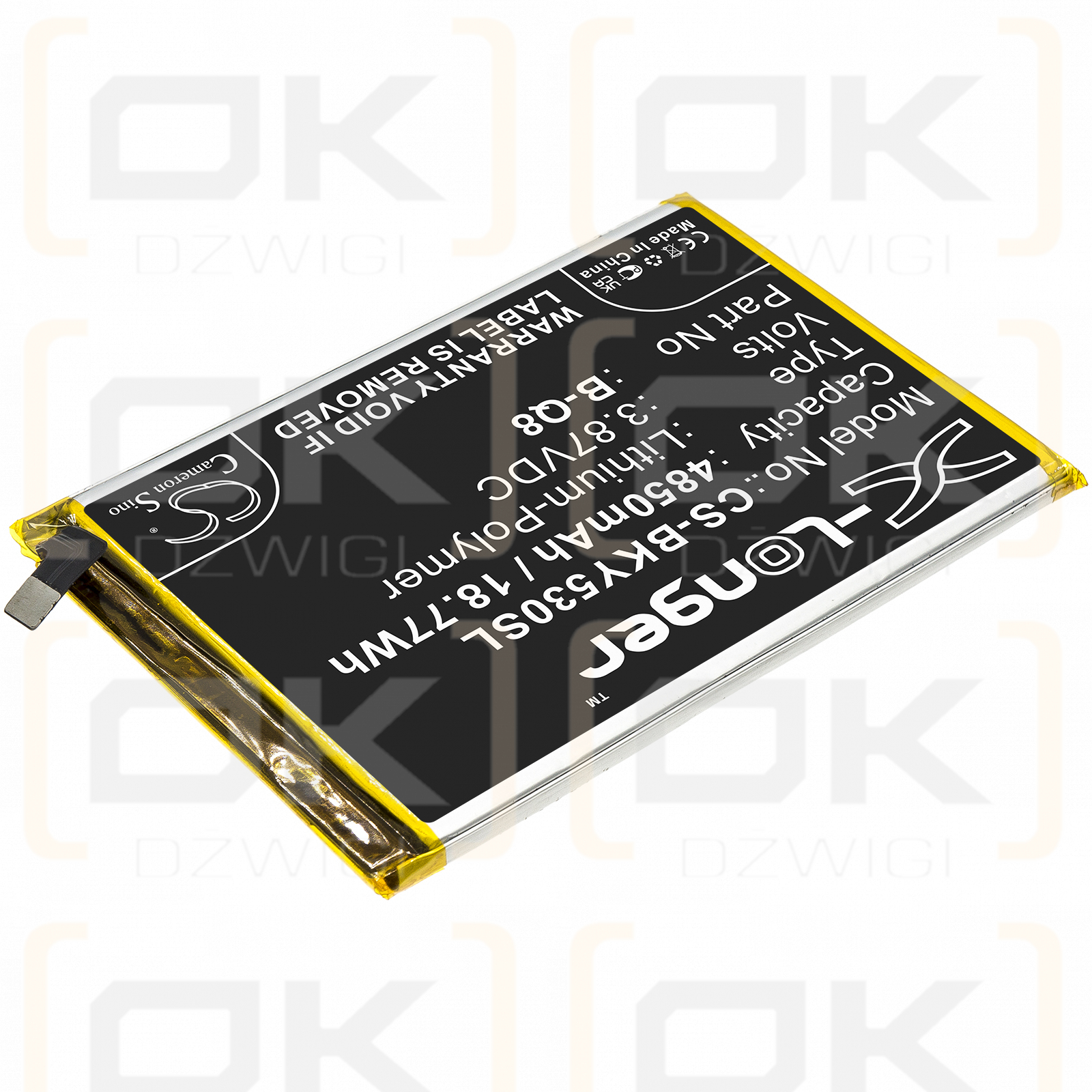 Ersatzakku für Vivo V2111A / B-Q8 4850mAh Li-Polymer 3,87V (Cameron Sino)