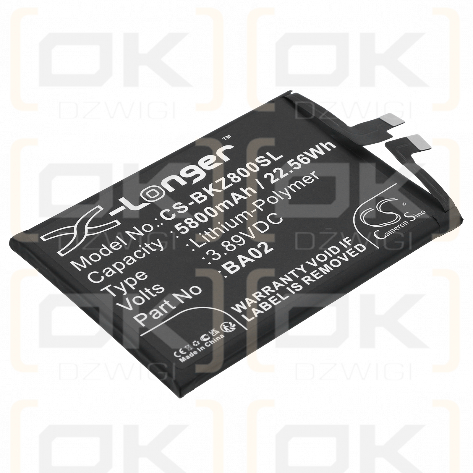 VIVO IQOO Z8X / BA02 5800 mAh Li-Polymer 3,89 V (Cameron Sino)