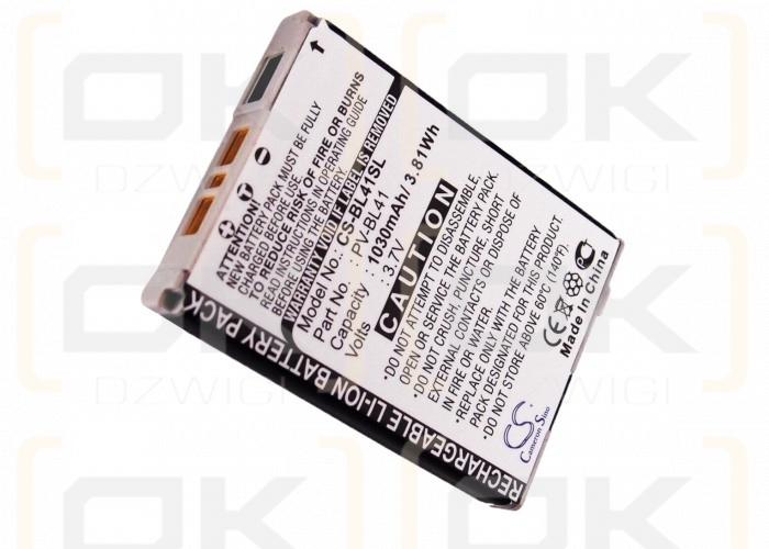 Bateria zamienna do T-Mobile Sidekick 2008 / PV-BL41 1030 mAh Li-ion 3.7 V (Cameron Sino)