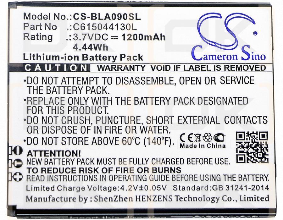 NAVON T400 / T400 1200 mAh Li-Ion 3,7 V (Cameron Sino)