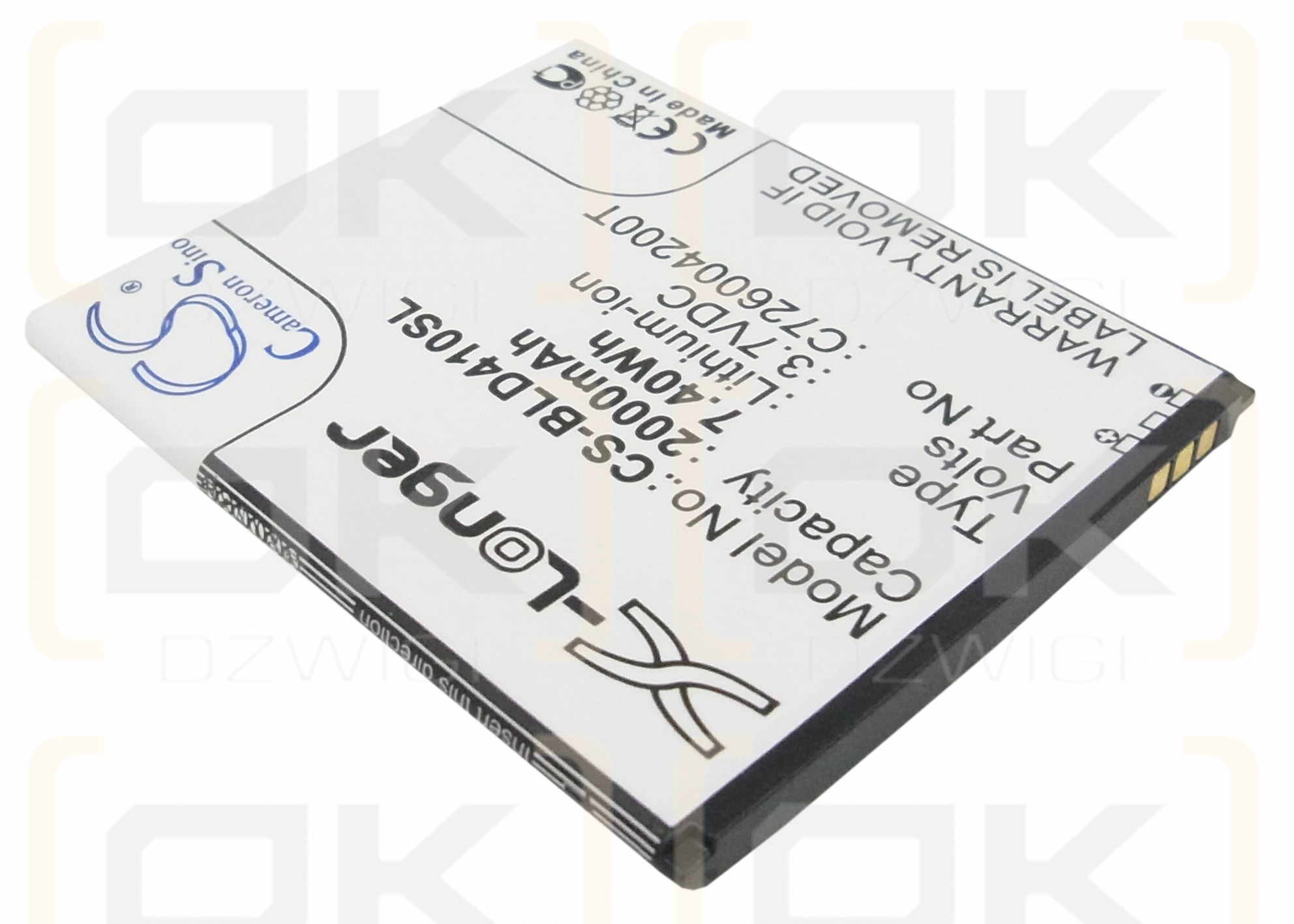 BLU D412L / C726004200T 2000 mAh Li-Ion 3,7 V (Cameron Sino)