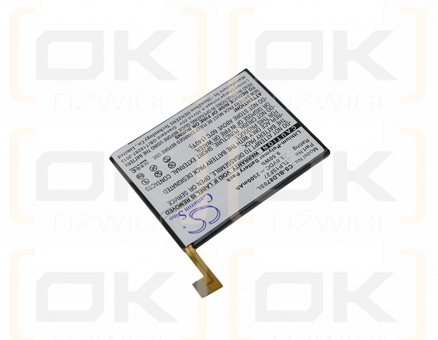 BLU D870U / TLP15F27 2500mAh Li-Polymer 3.8V (Cameron Sino)