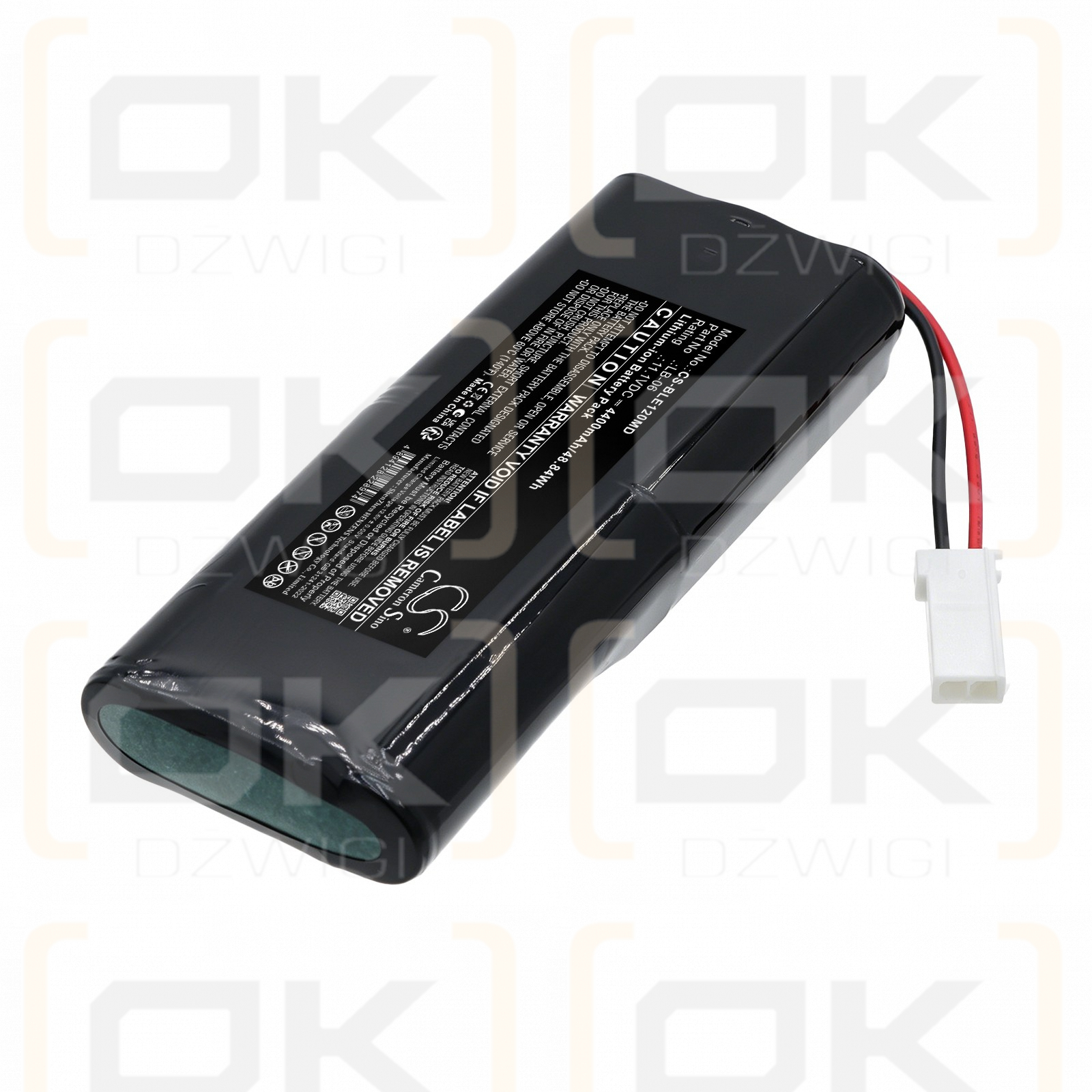 Replacement Battery for Biolight E65 12 Channel ECG Machine / 12-100-0020 4400 mAh Li-ion 11.1 V (Cameron Sino)