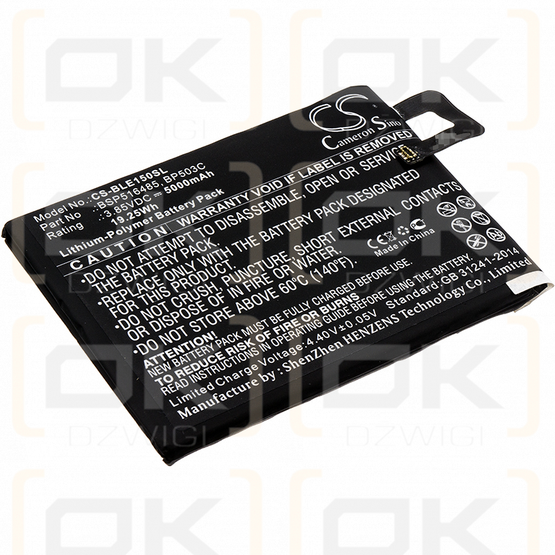 BLU E150Q / BSP516485 5000mAh Li-Polímero 3.85V (Cameron Sino)