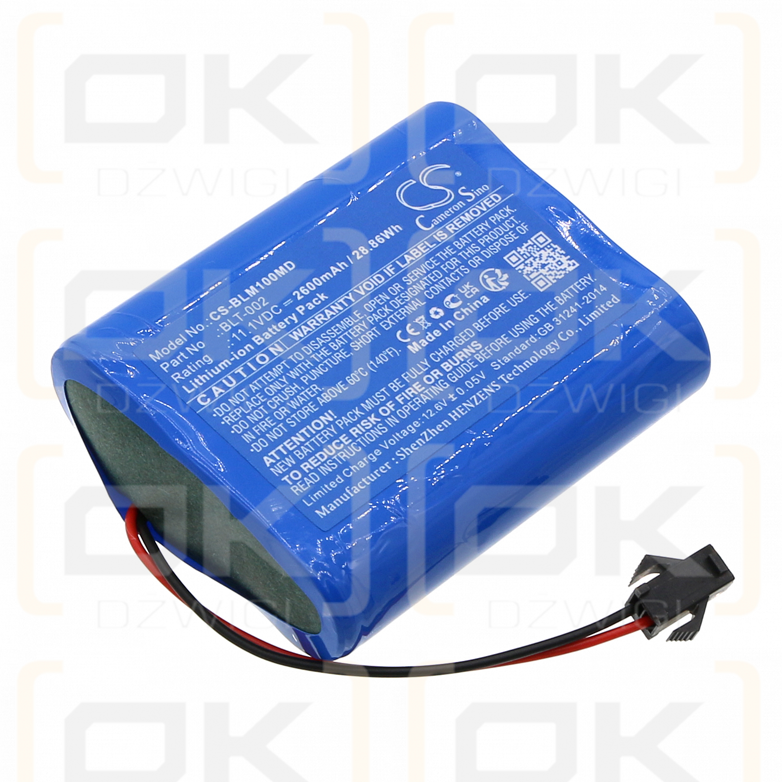 Biolight BLT M1000 / BLT-002 2600mAh Li-ion 11.1V (Cameron Sino)