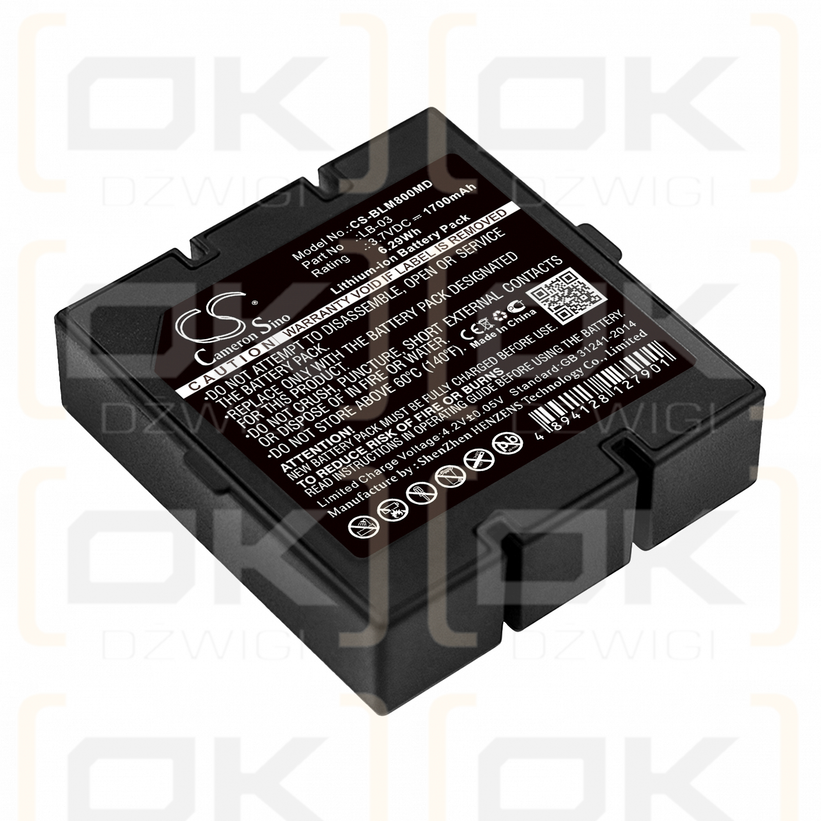 Oxímetro de pulso Acare AH-MX / LB-03 1700mAh Li-ion 3.7V (Cameron Sino)