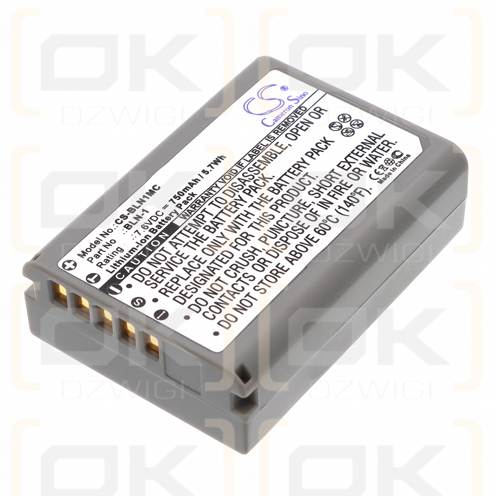 Olympus EM1 II / BLN-1 750 mAh Li-Ion 7,6 V (Cameron Sino)