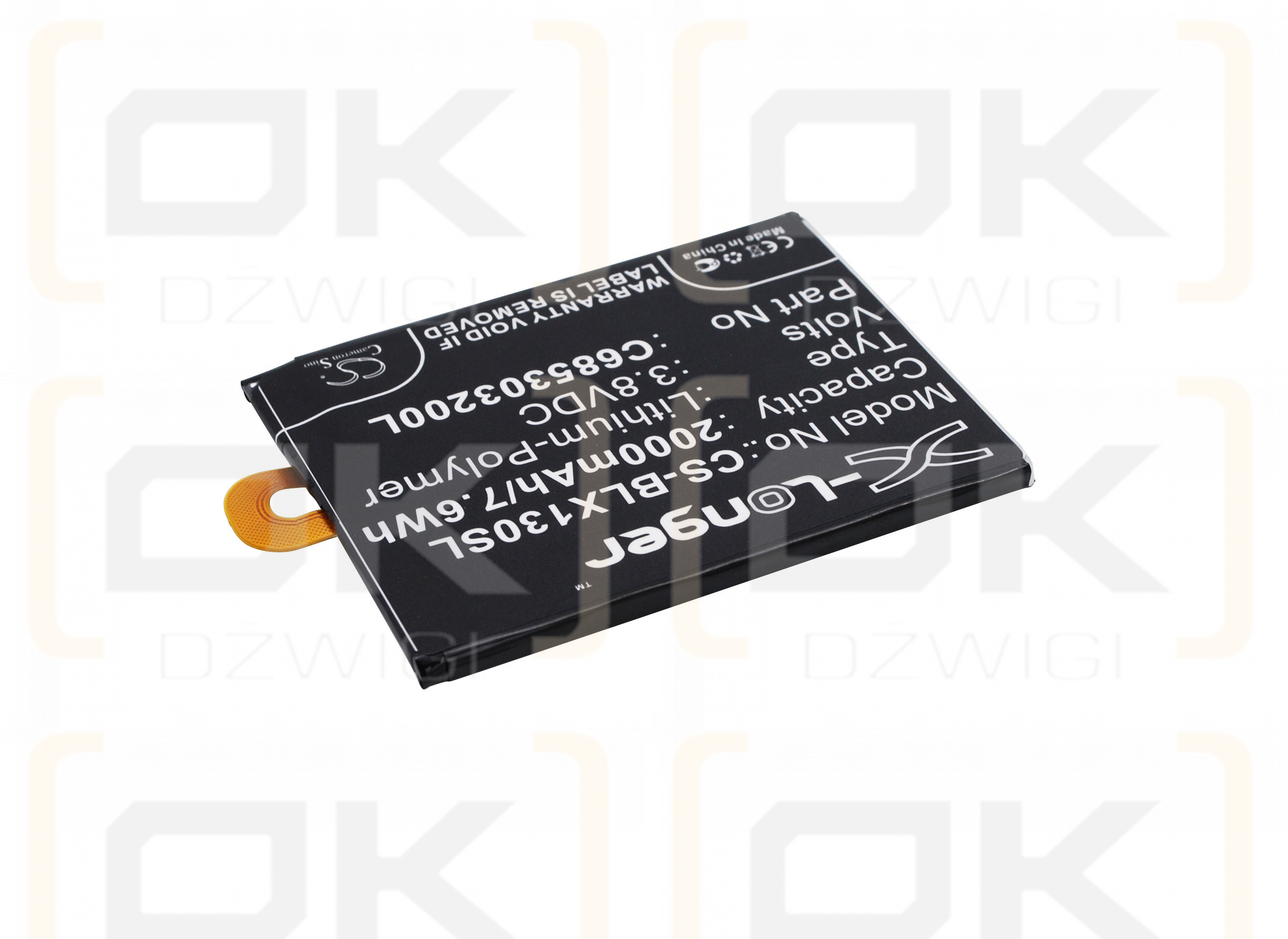 BLU X130 / C685303200L 2000 mAh Li-Polymer 3.8 V (Cameron Sino)