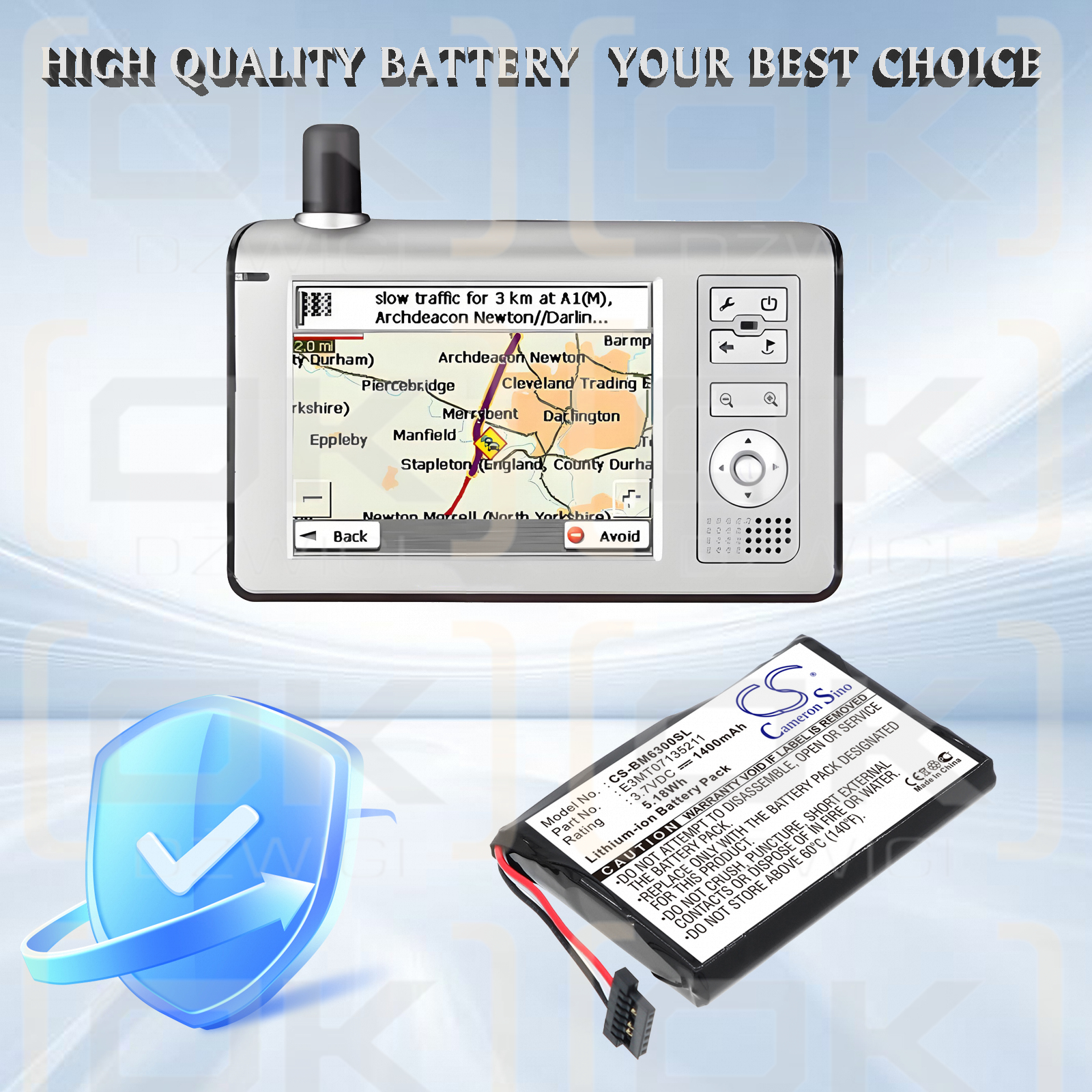 Transonic MD 95255 / E3MT07135211 1400 mAh Li-ion 3,7 V (Cameron Sino)