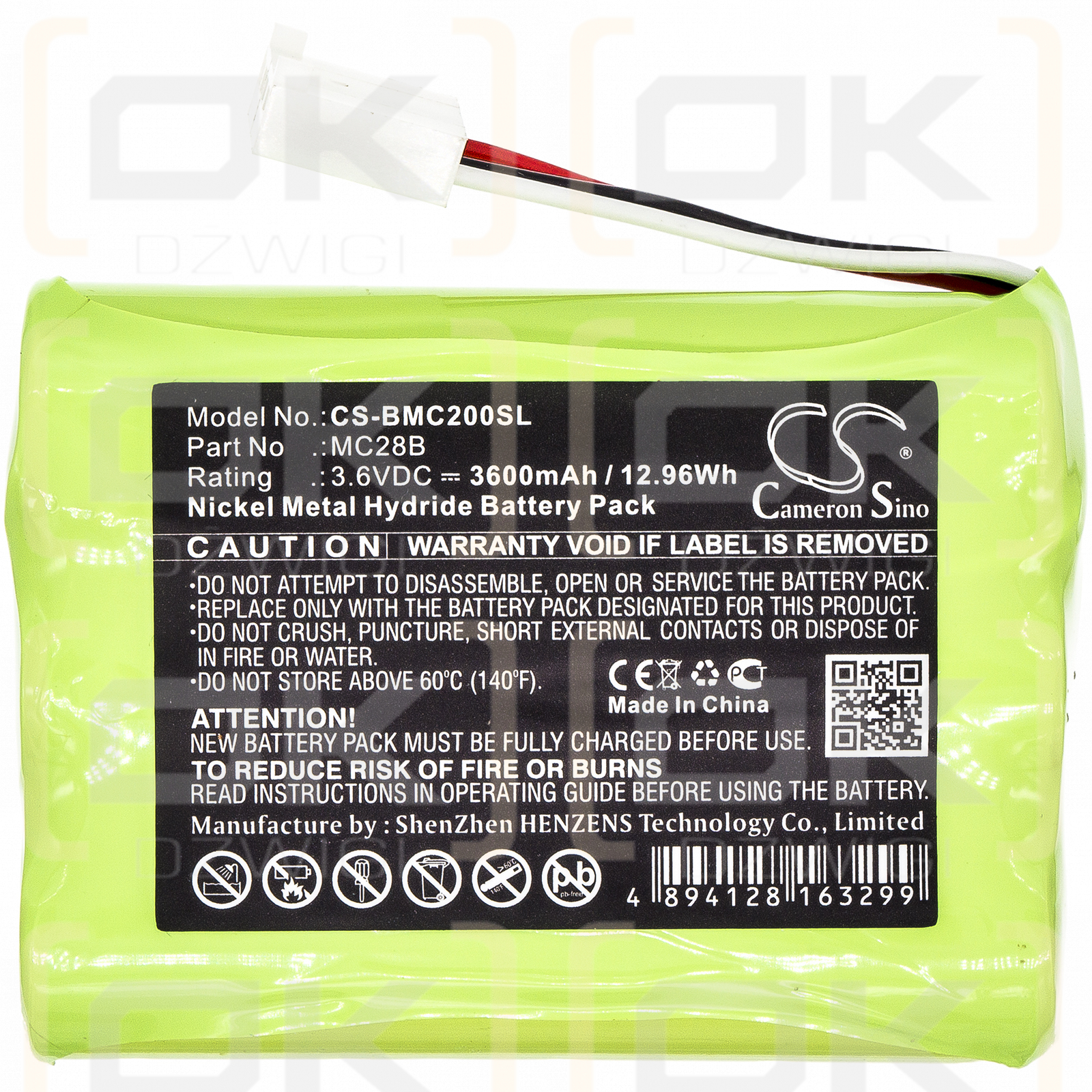 Beamex MC4 / MC28B 3600mAh Ni-MH 3.6V (Cameron Sino)