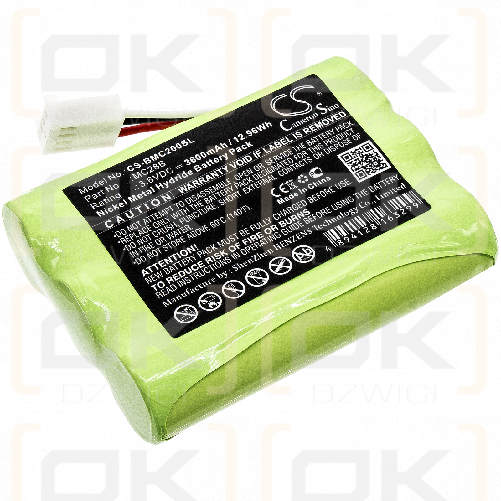 Beamex MC4 / MC28B 3600mAh Ni-MH 3.6V (Cameron Sino)