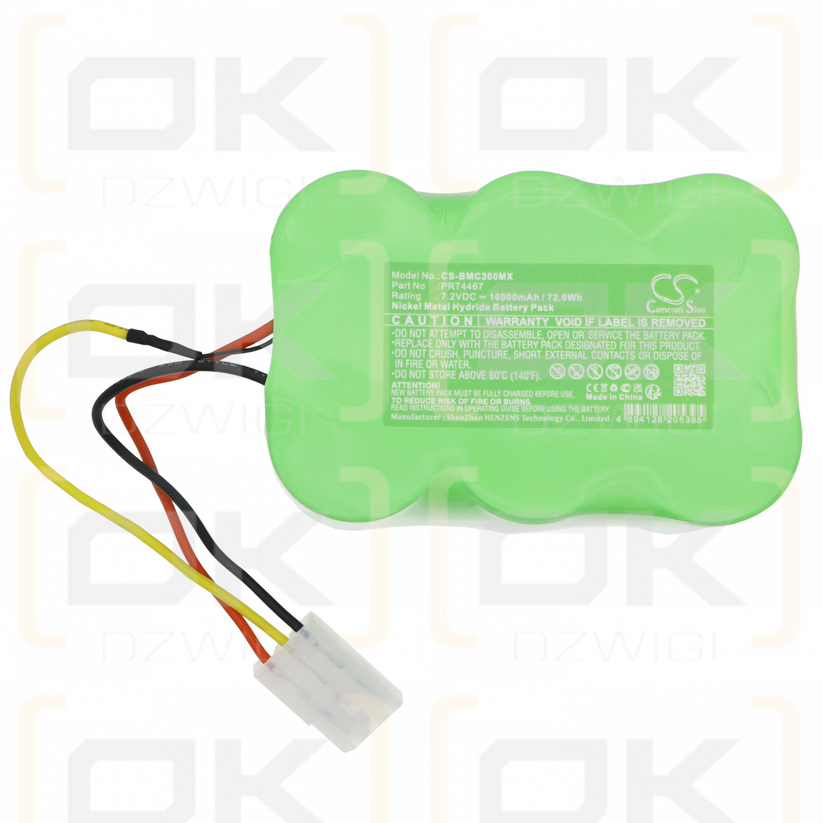 Biomédico Crossvent 3+ / OM11470 10000mAh Ni-MH 7.2V (Cameron Sino)